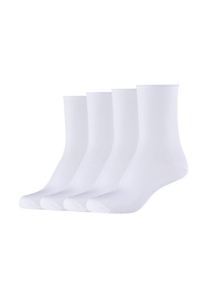 s.Oliver Socken Socken 4er Pack, Handgekettelte Zehennähte, verstärkte  Zehen und Ferse
