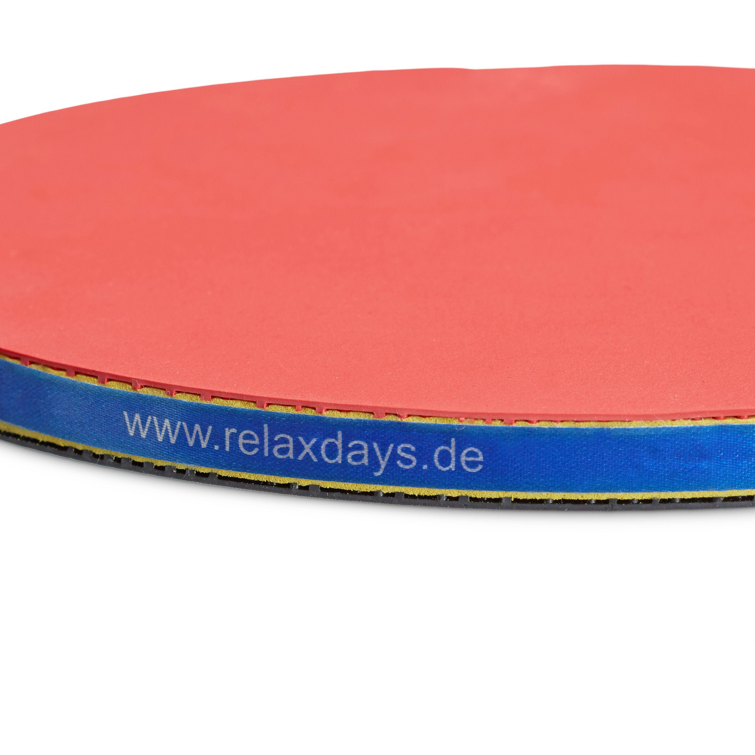 relaxdays Tischtennisschläger Tischtennis-Set 2 Sterne