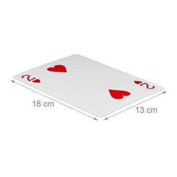 relaxdays Spiel, 5 x Pokerkarten Jumbo 54 Karten