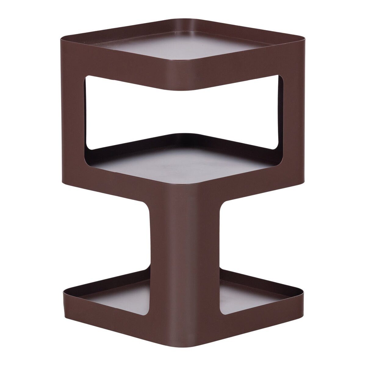 WOOOD Beistelltisch Riv - Metall Lila / Braun, Künstlerisches Design, leichtes Material