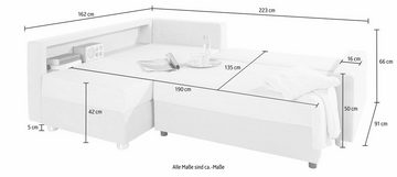 COLLECTION AB Ecksofa Relax L-Form, inklusive Bettfunktion, Federkern, wahlweise mit RGB-LED-Beleuchtung