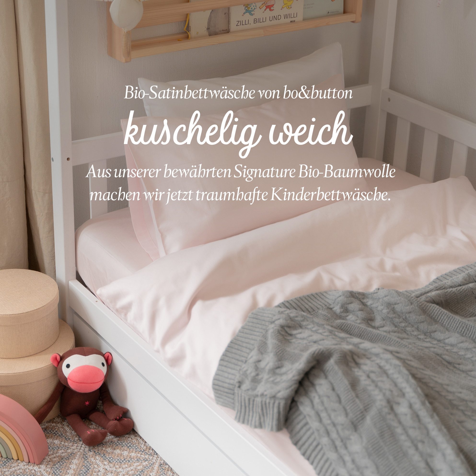 bo&button Kinderbettwäsche Mako-Satin, Mako-Satin, 2 teilig, günstig online kaufen