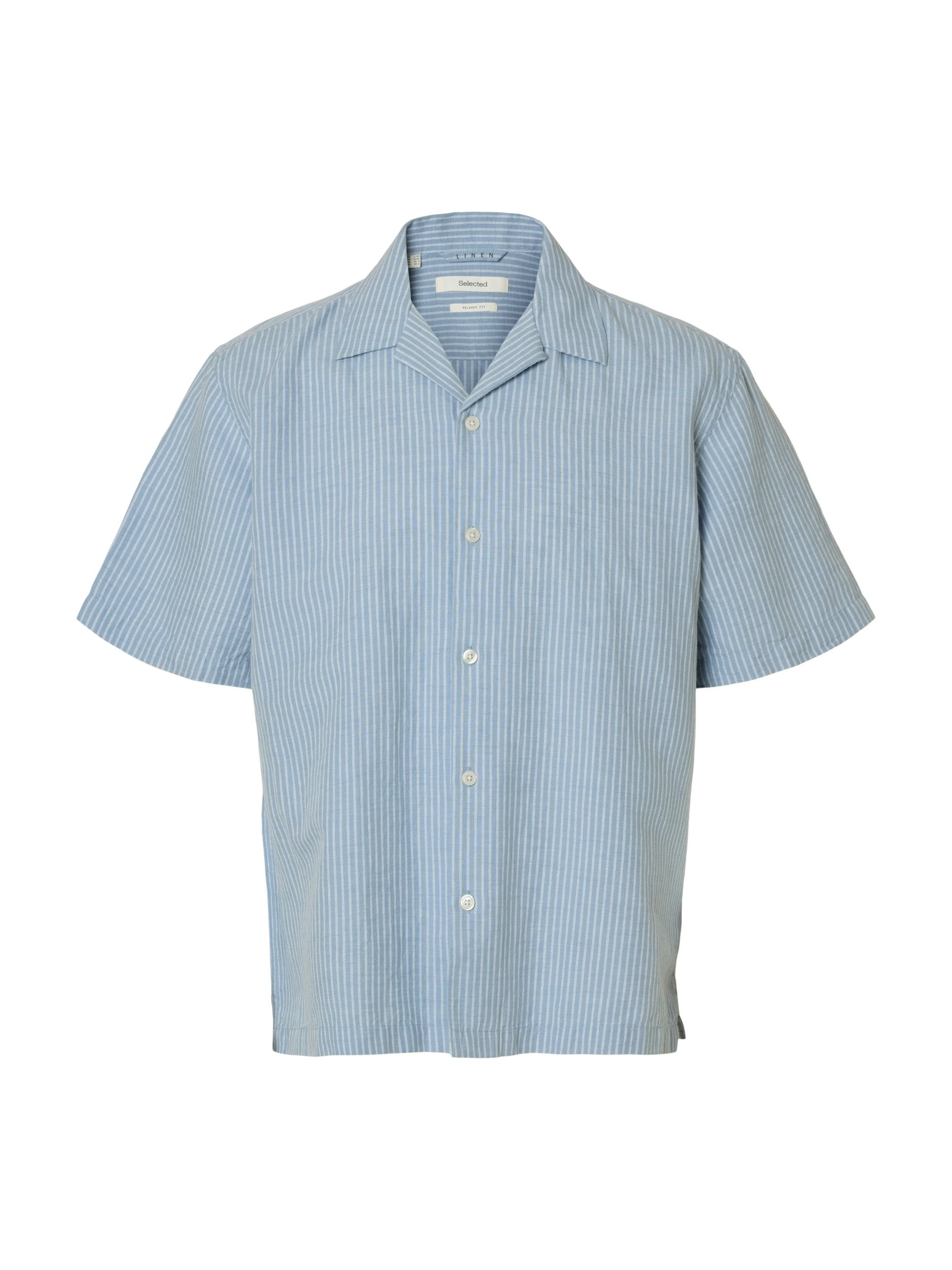 SELECTED HOMME Leinenhemd SLMRLXCASPER CLAY LINENBLEND SS SHT