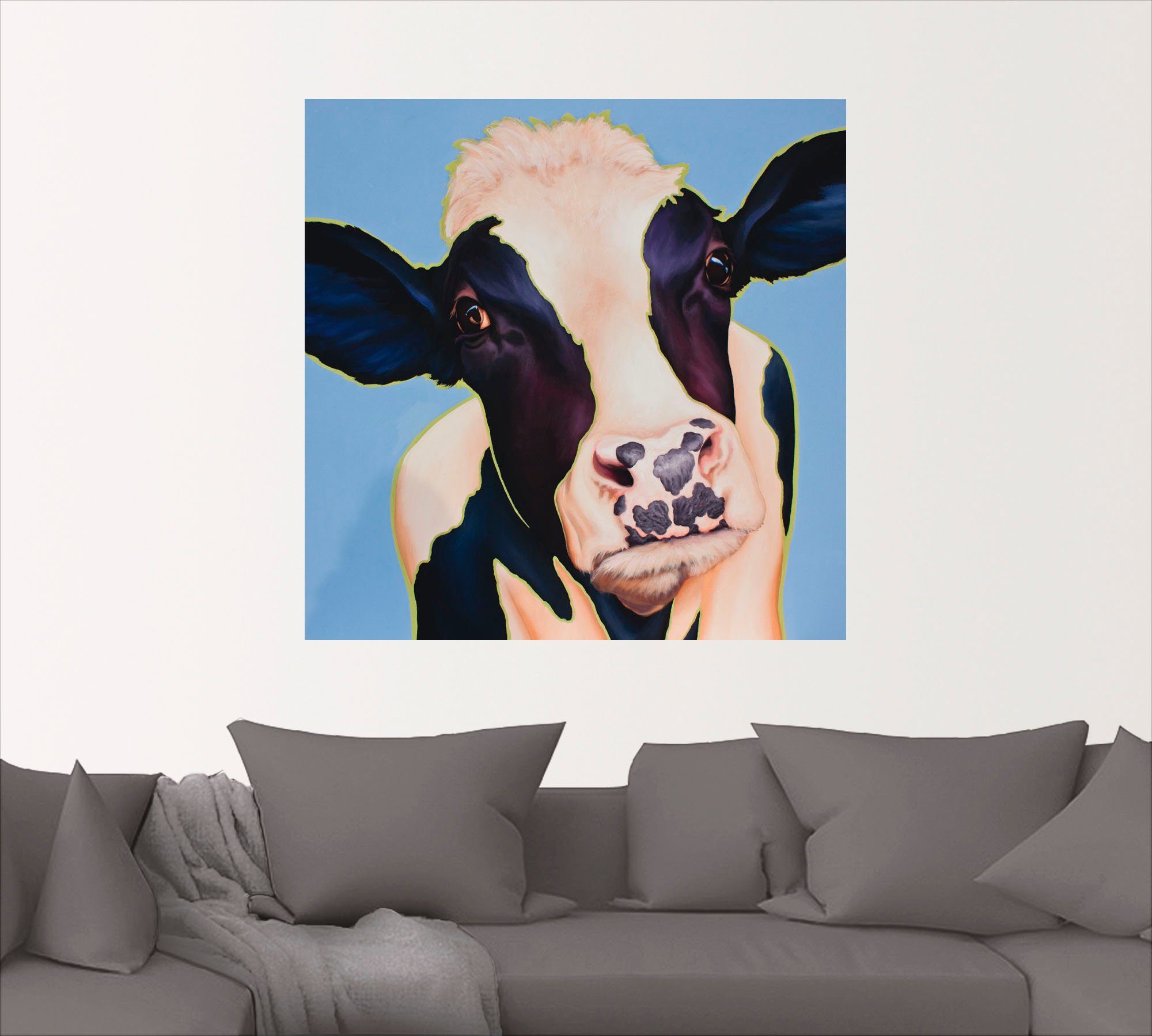 Wandbild versch. Kuh als St), Poster Haustiere Artland Größen Leinwandbild, Wandaufkleber Trudi, in oder (1