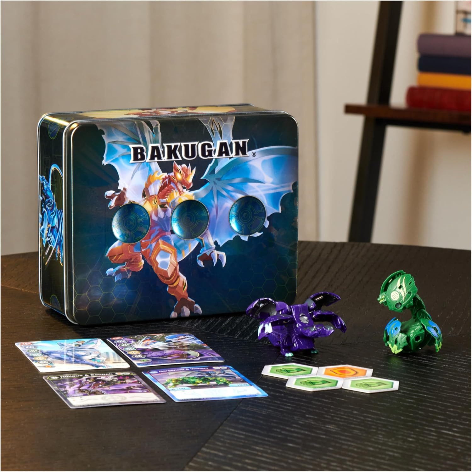 Spin Master Actionfigur Bakugan Legends 2023 Baku-Tin Metall-Aufbewahrungsbox exklusiv 6+