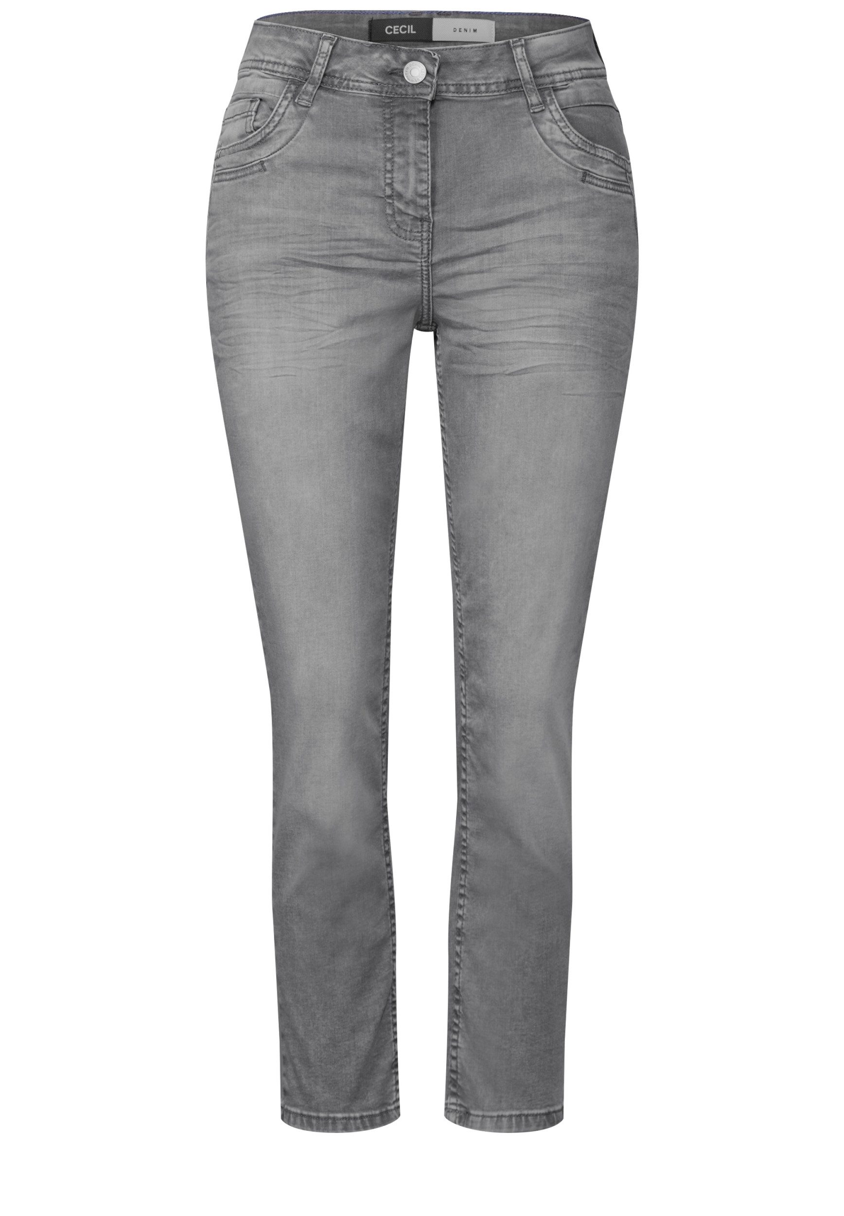 CECIL 5-Pocket-Jeans Style NOS Scarlett Grey Washed mid grey used wash günstig online kaufen
