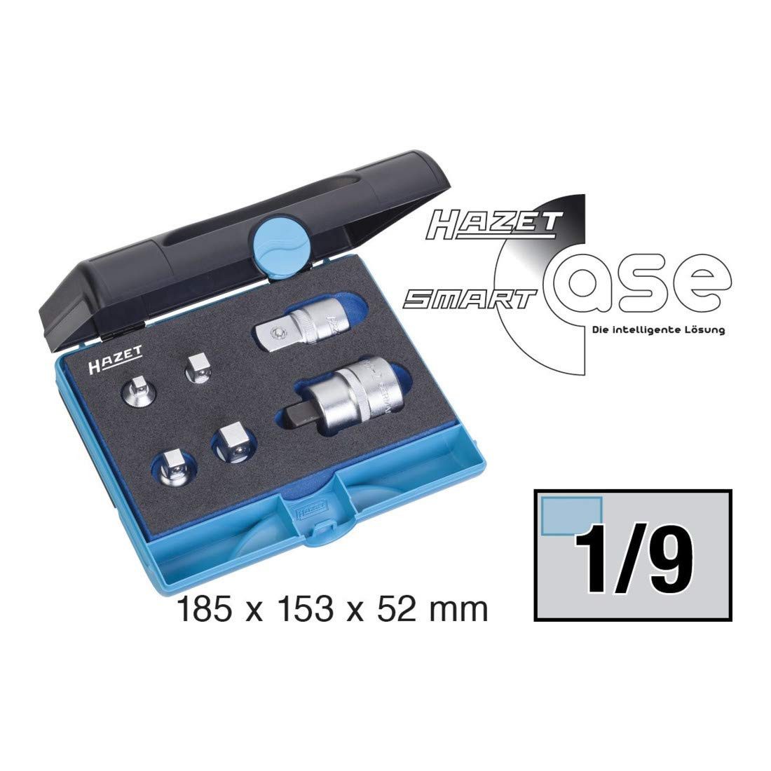 HAZET Steckschlüssel HAZET Adapter-Satz 958N/6 Vierkant hohl 6,3 mm (1/4 Zoll), Vierkant ho