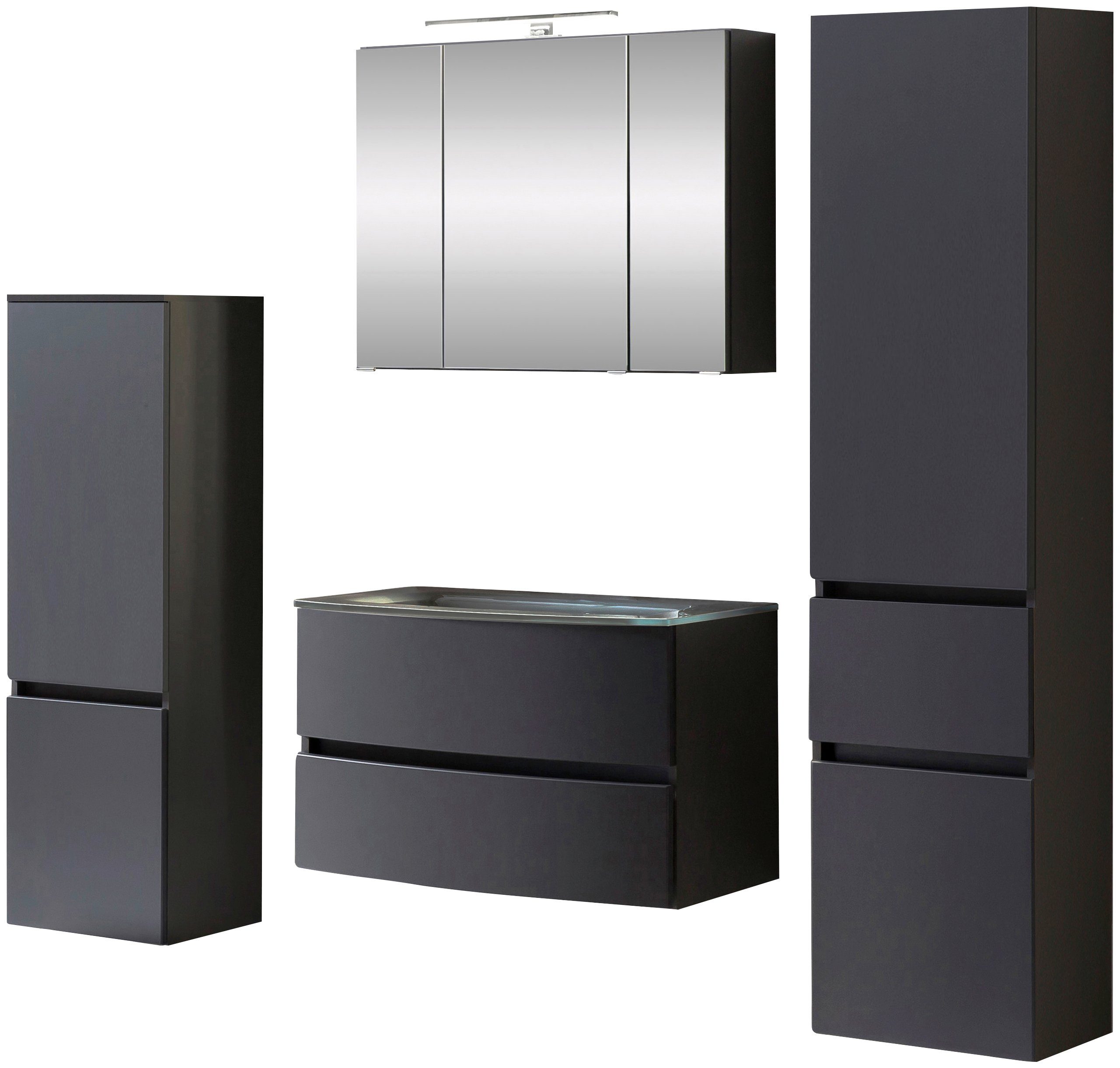 welltime Badezimmer-Set "Kaunas" Set, 4 Stk. tlg. Waschtisch-Set (Breite 80 günstig online kaufen