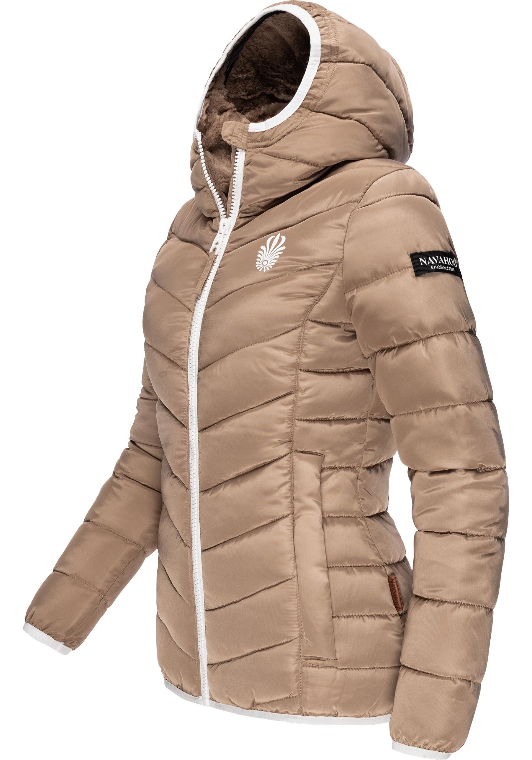 Navahoo Steppjacke Elva stylische Damen Winterjacke mit Kapuze