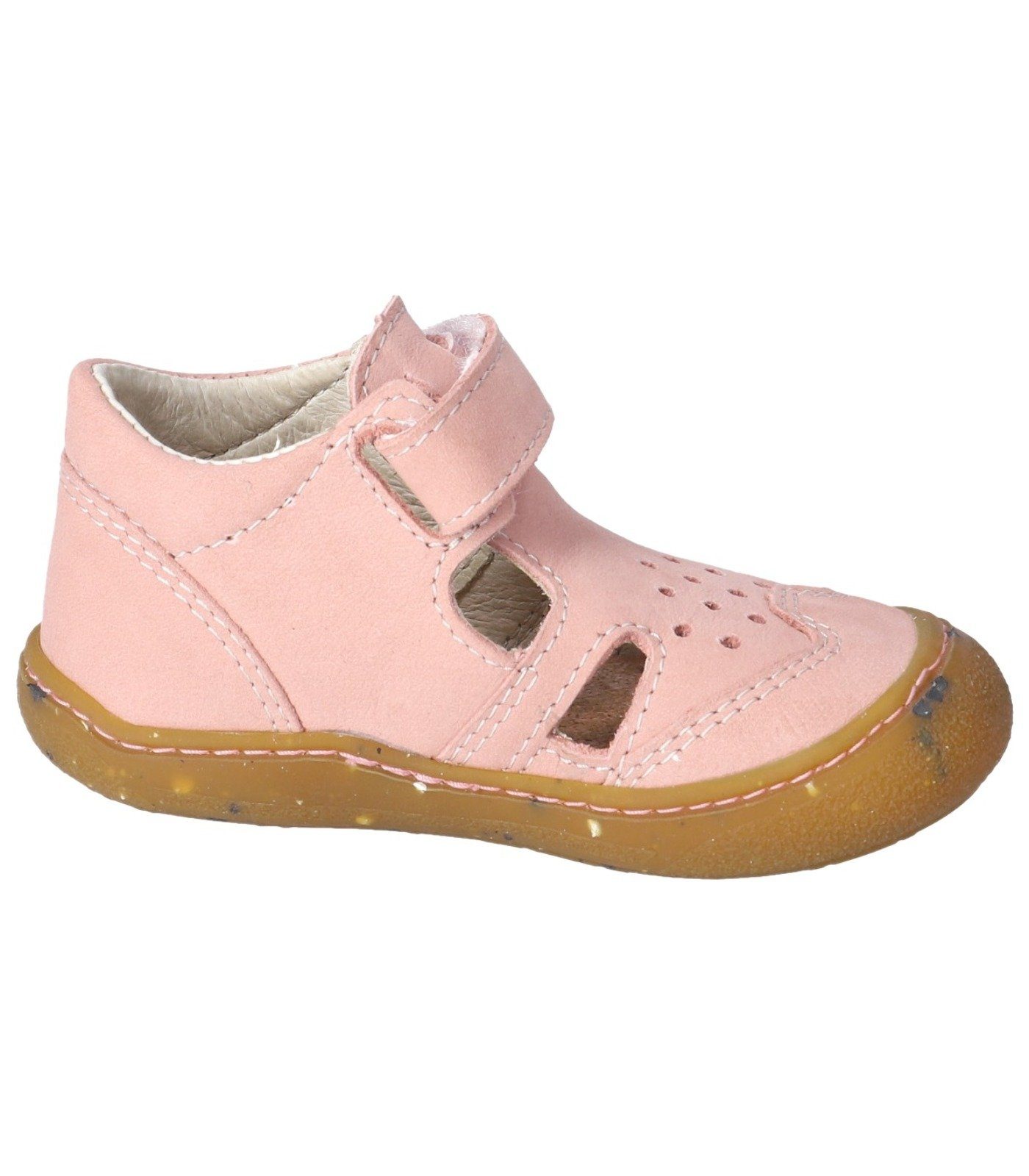 Klettschuh Leder Halbschuhe Hellpink Pepino