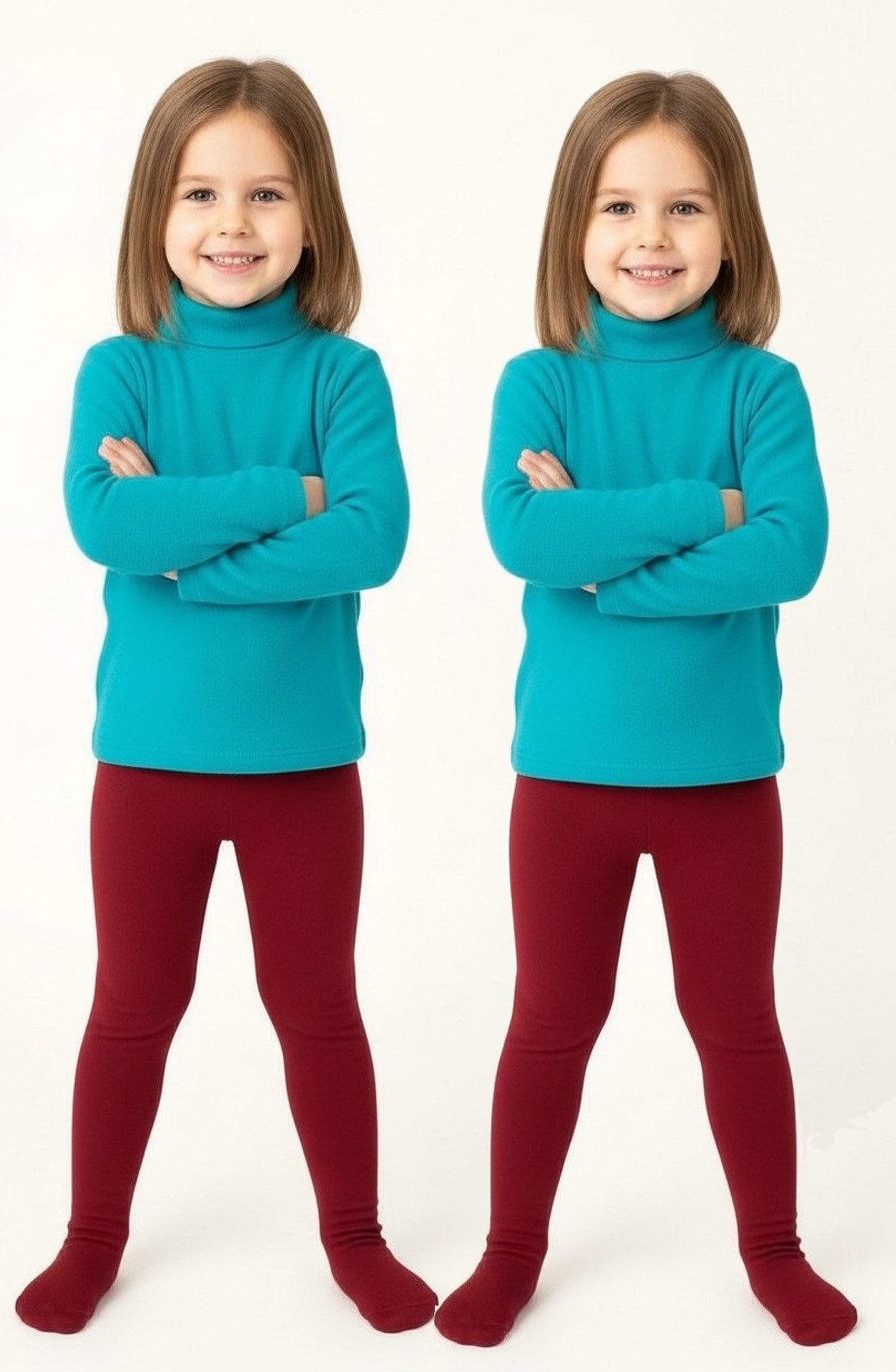 Cocain underwear Thermostrumpfhose 2 Warme Kinder Thermo Strumpfhose geflauscht Vollfrottee Innenfleece (2 St) warm weich flauschig