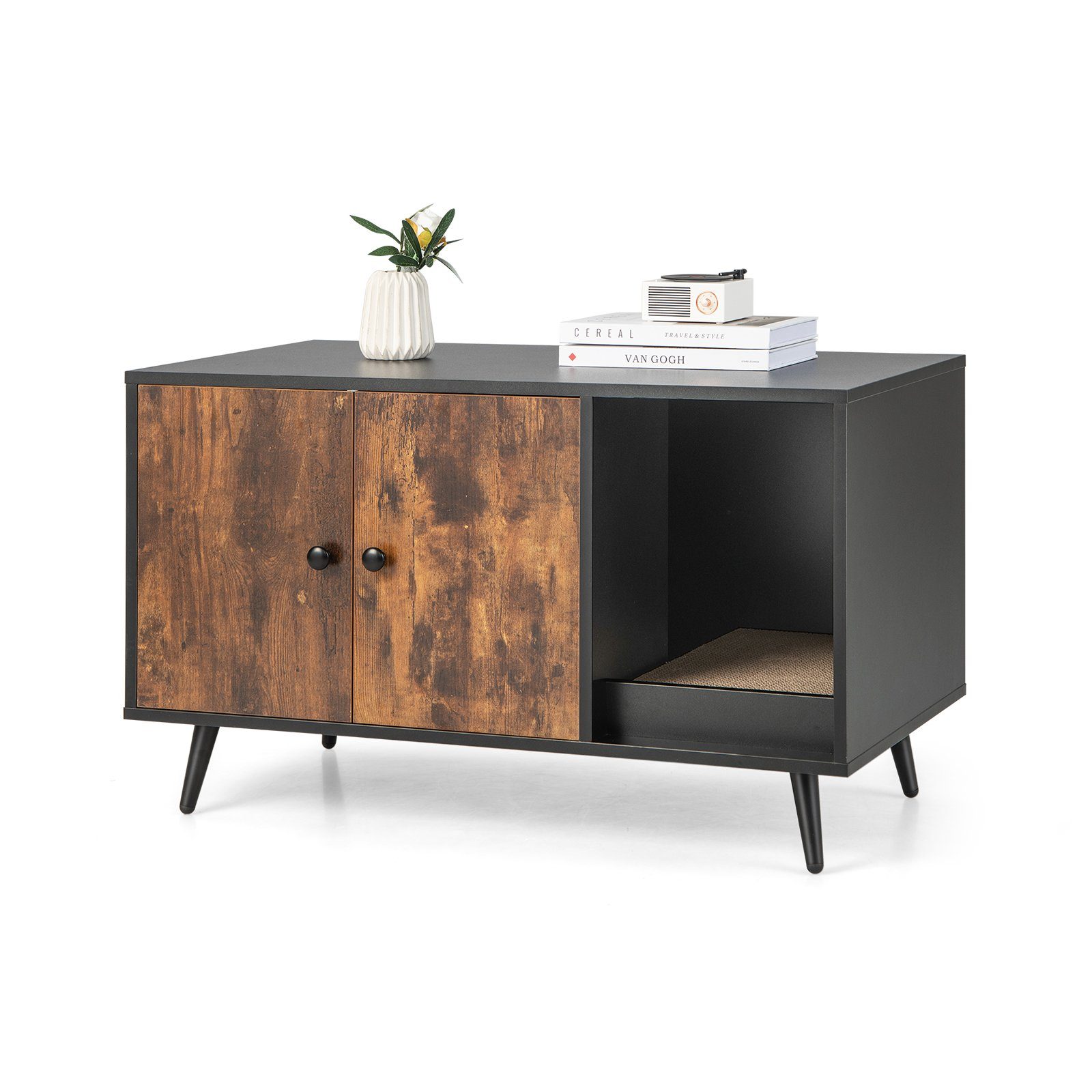 COSTWAY Tierhaus 2 in 1 Katzenschrank günstig online kaufen