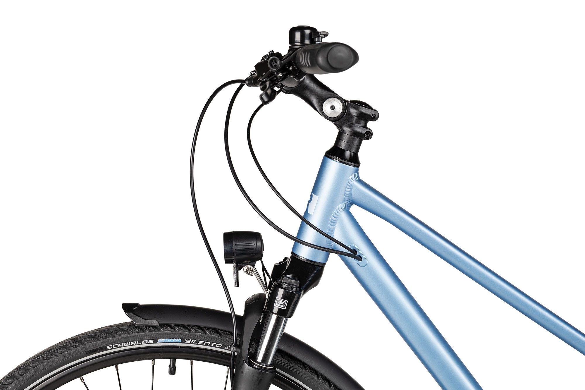 2R Manufaktur City Bike TRX GO Trapez, 7-speed Shimano Nexus 7-speed SG-C3001-7D derailleur, hub gears, freewheel, hydraulic disc brakes, blue