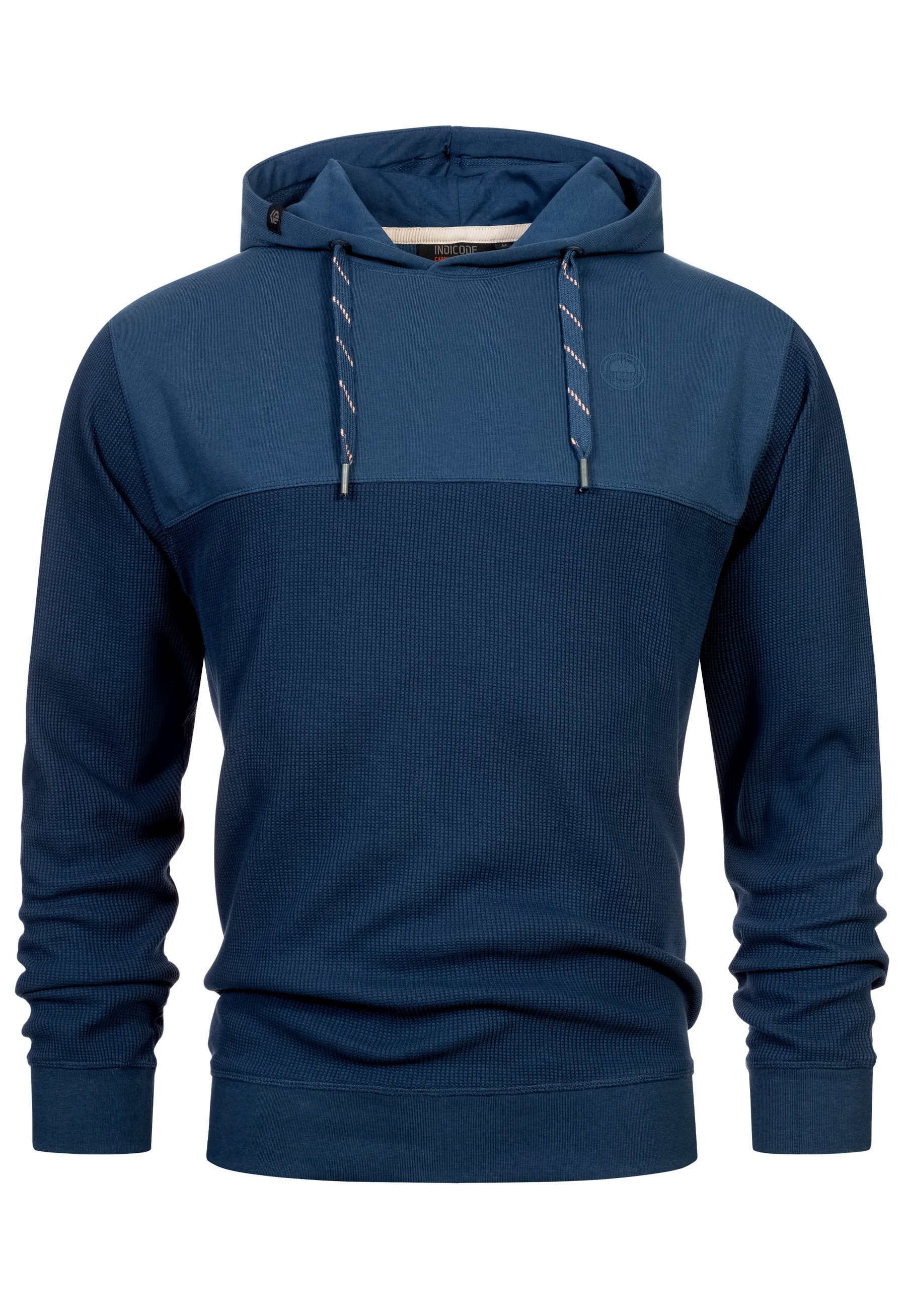 Indicode Kapuzenpullover INTommaso aus Waffelstrick-Jersey für günstig online kaufen