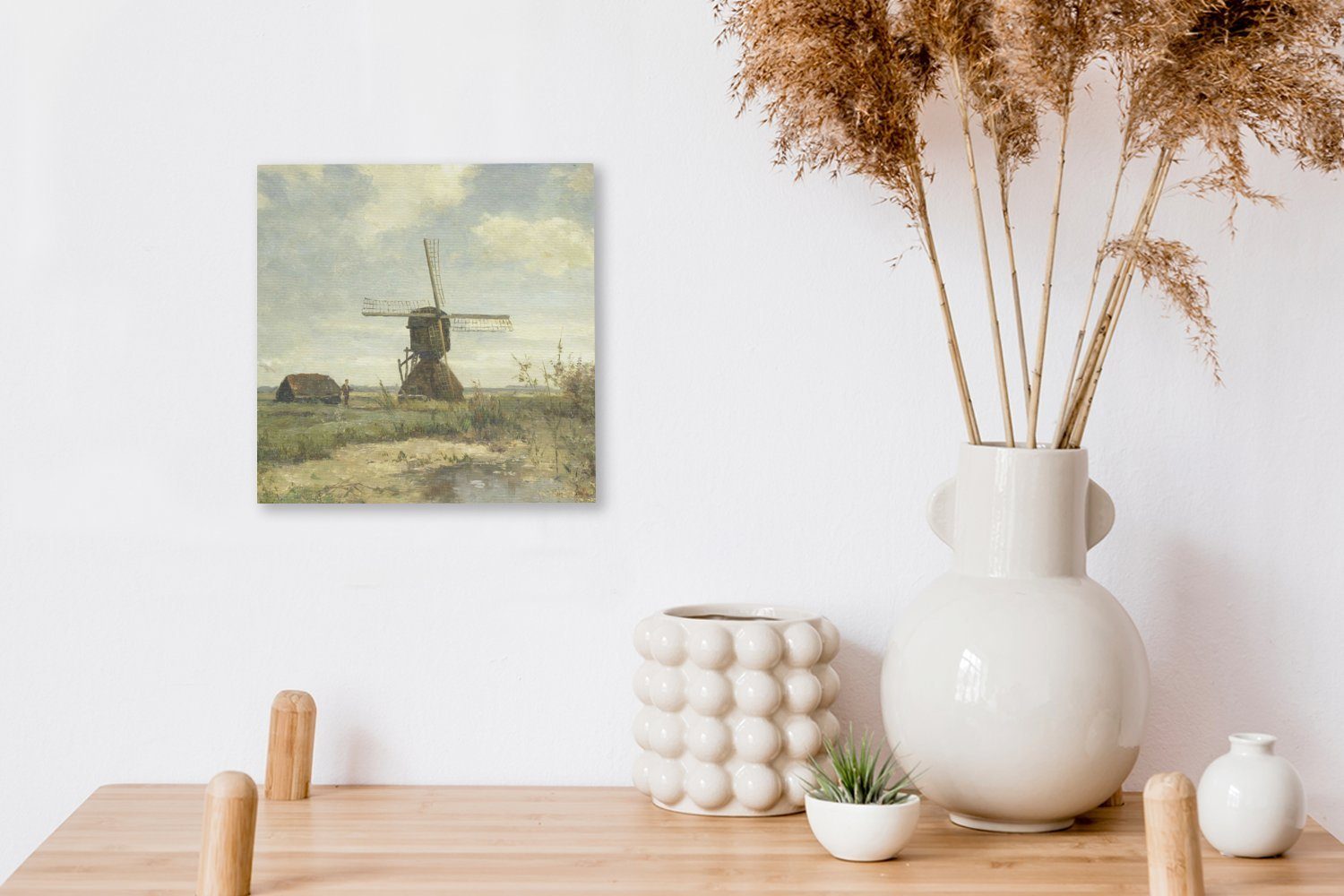 Tag': OneMillionCanvasses® Mühle eine Leinwandbild Joseph, für Sonniger Gemälde am - St), Leinwand Kanal (1 von Bilder Paul Schlafzimmer Wohnzimmer