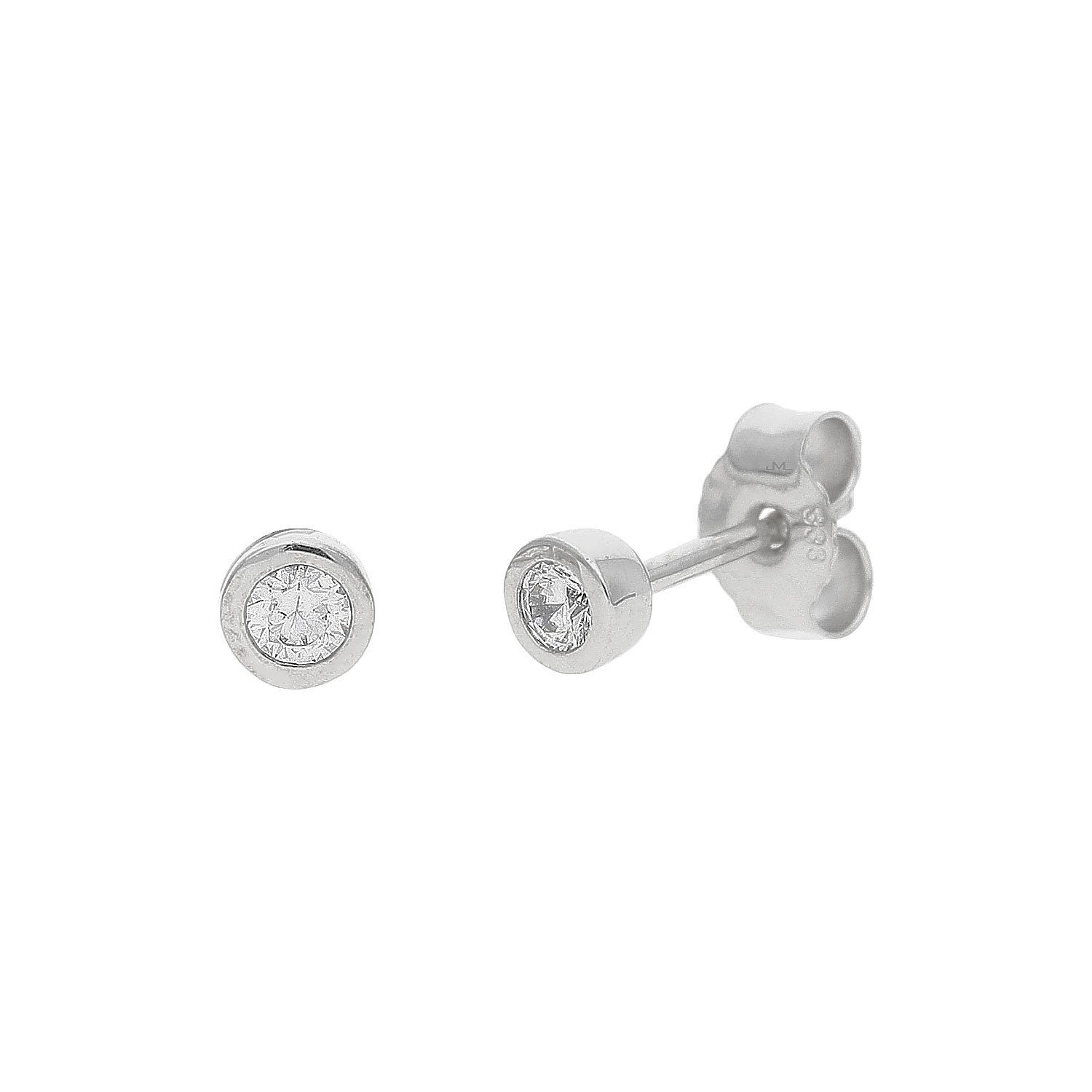 JuwelmaLux Paar Ohrstecker JuwelmaLux Ohrstecker 333 Weißgold mit Zirkonia JL39-06-0537 (kein Set, 2-tlg., inkl. edelm Schmucketui)