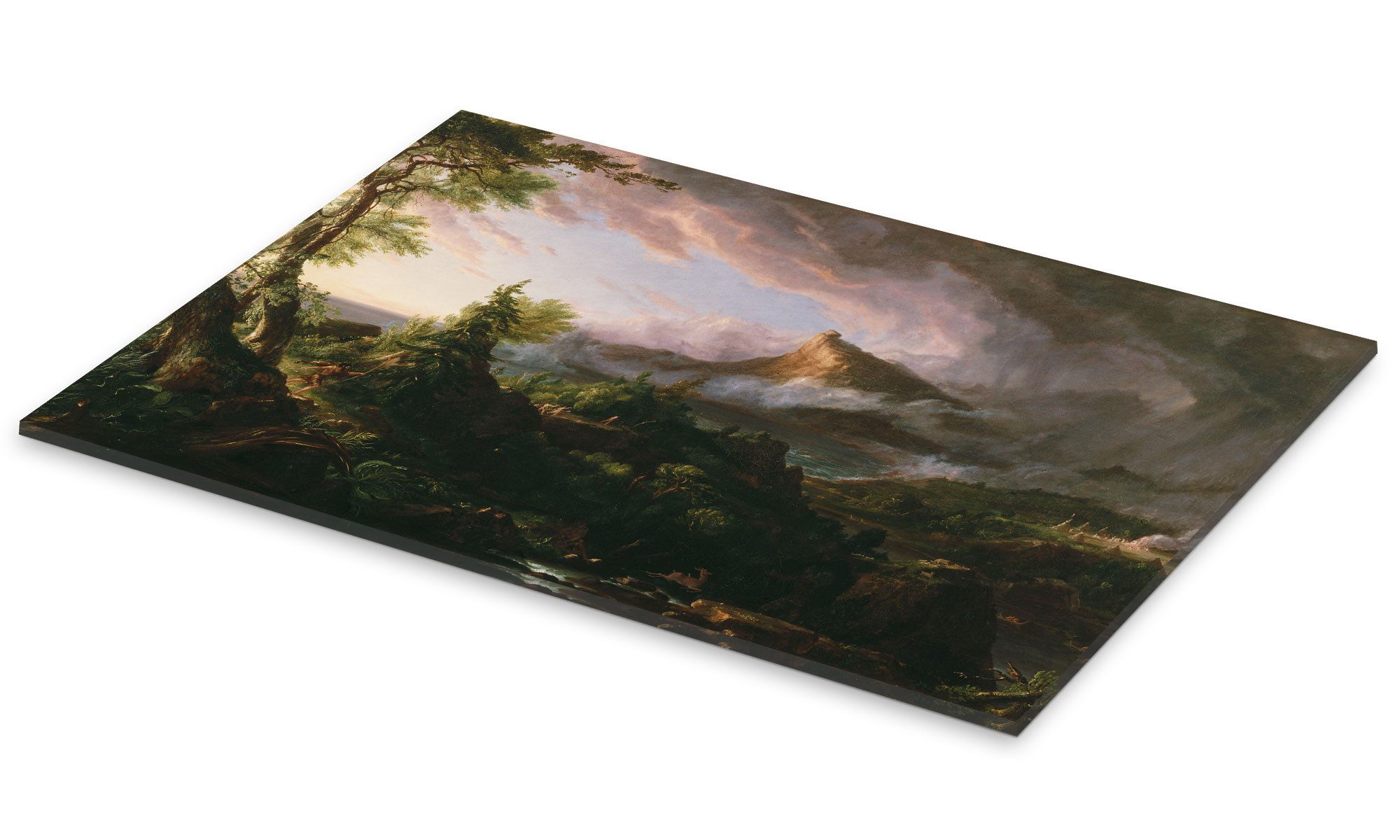 Posterlounge Wandbild Der Weg des Imperiums (Der wilde Zustand), Thomas Cole, erhältlich als Poster, Leinwandbild, Wandsticker oder Acrylglasbild