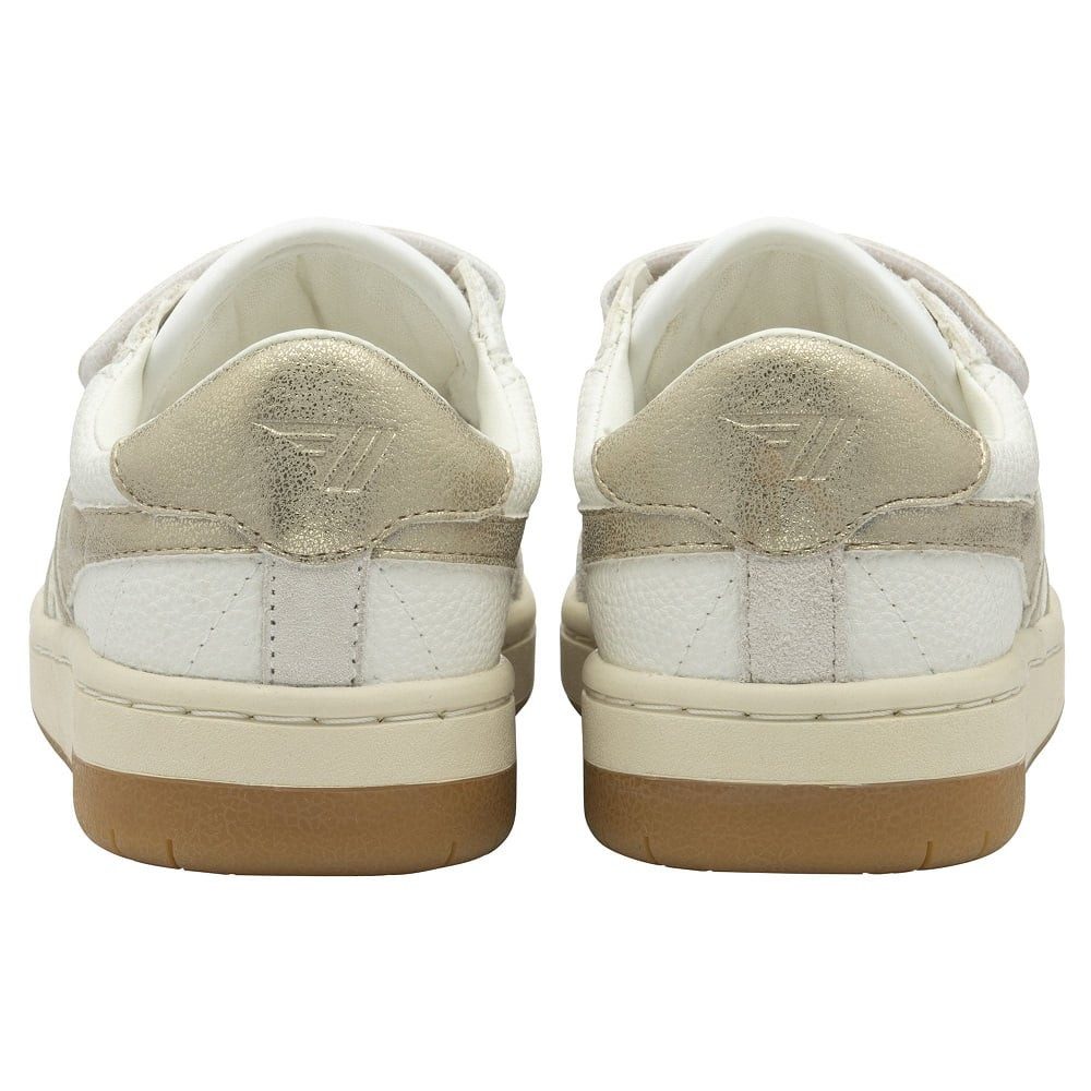 Gola Falcon Mirror 2025 (PU,Klettverschluss) weiss/gold Kinder Sneaker