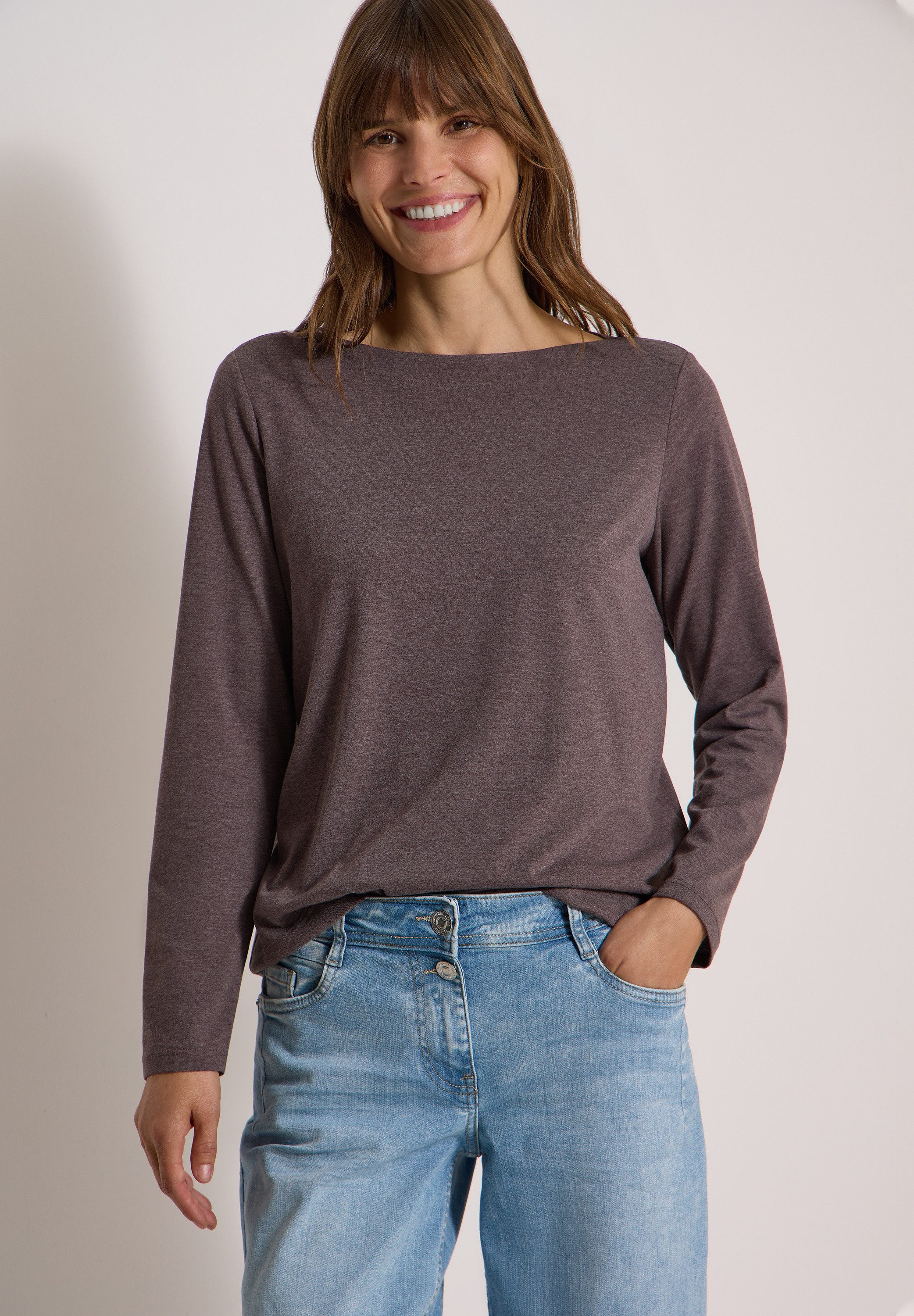 CECIL Langarmshirt mit U-Boot-Ausschnitt