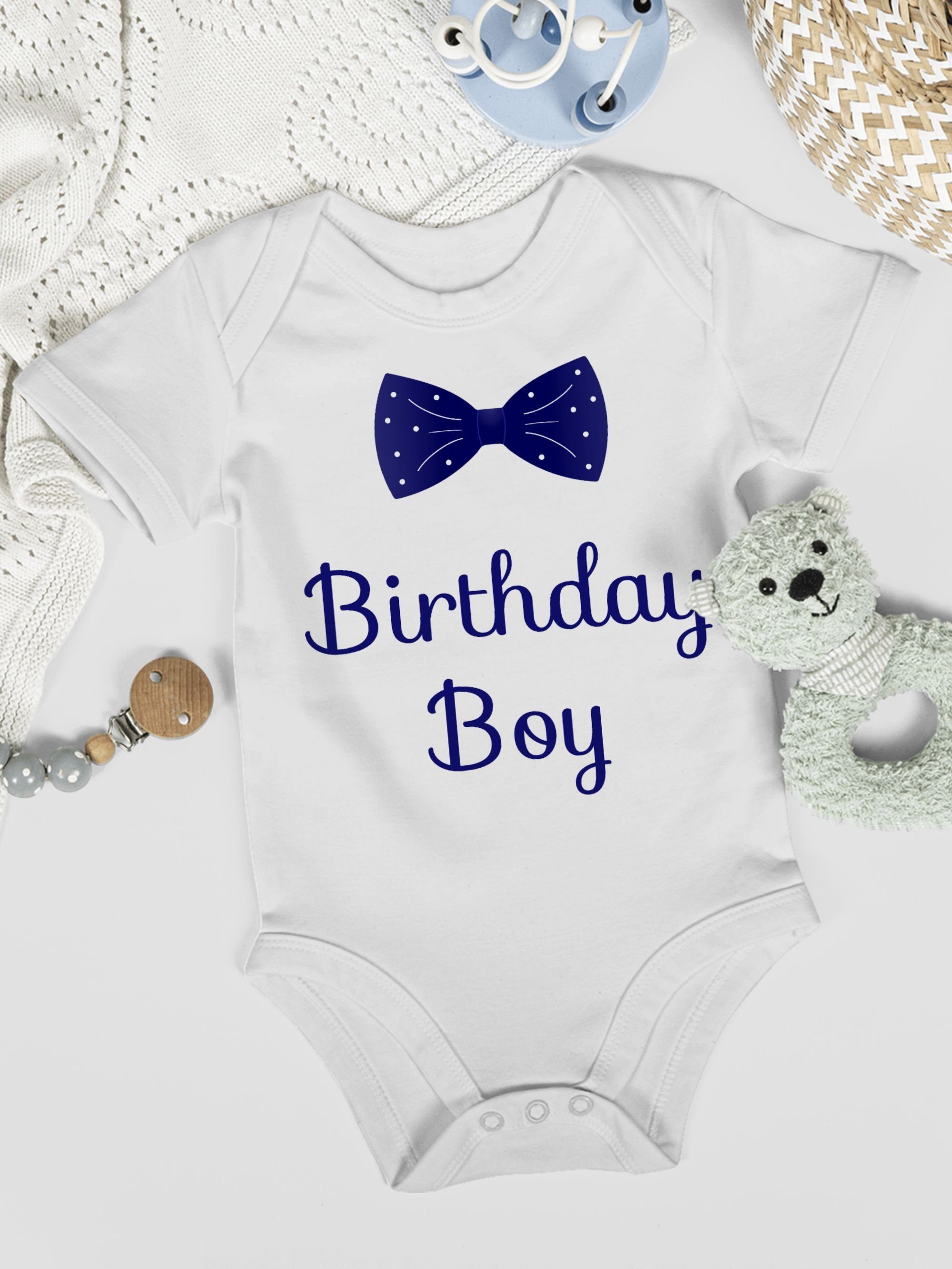 Birthday 1 Geschenk Shirtracer Fliege - Weiß Boy für Shirtbody Geburtstag Babys