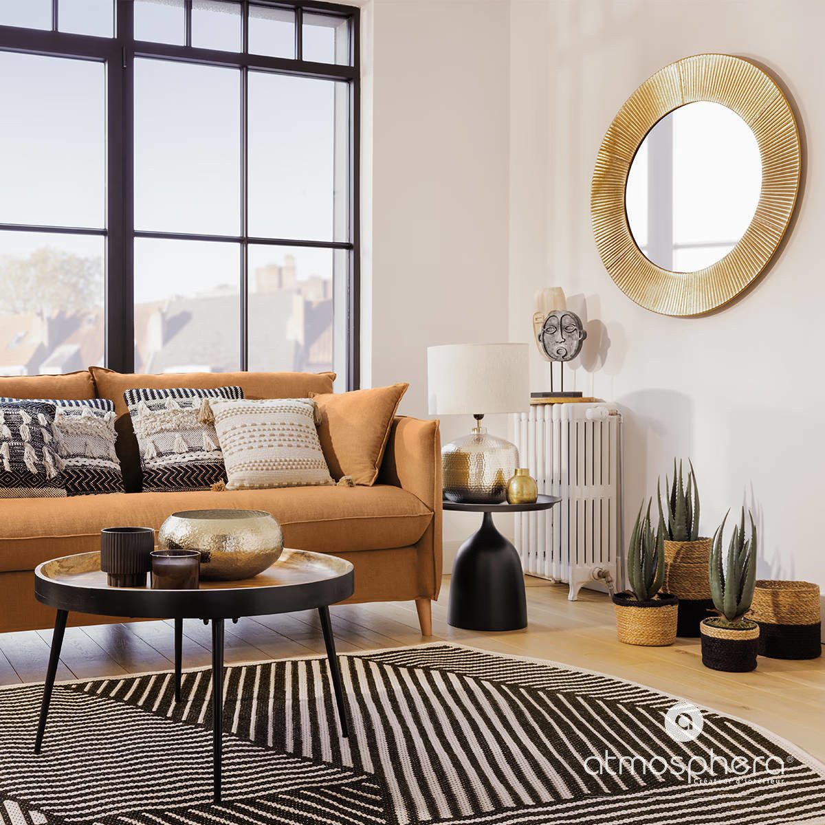 Atmosphera Créateur d'intérieur Wandspiegel Spiegel mit goldenem Metallrahm günstig online kaufen
