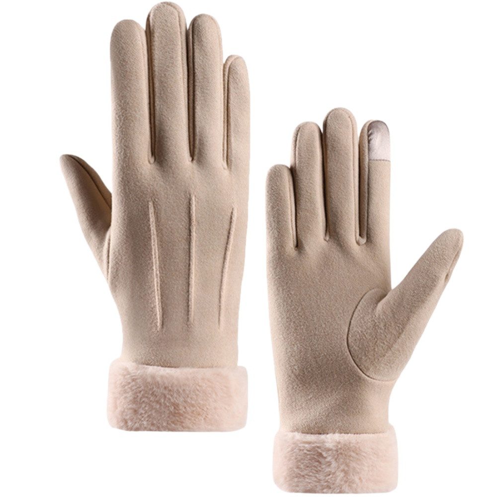Cachito Strickhandschuhe Damen Winter Warm Touchscreen Handschuhe mit Fleece Gefütterte Winterhandschuhe für Kaltes Wetter