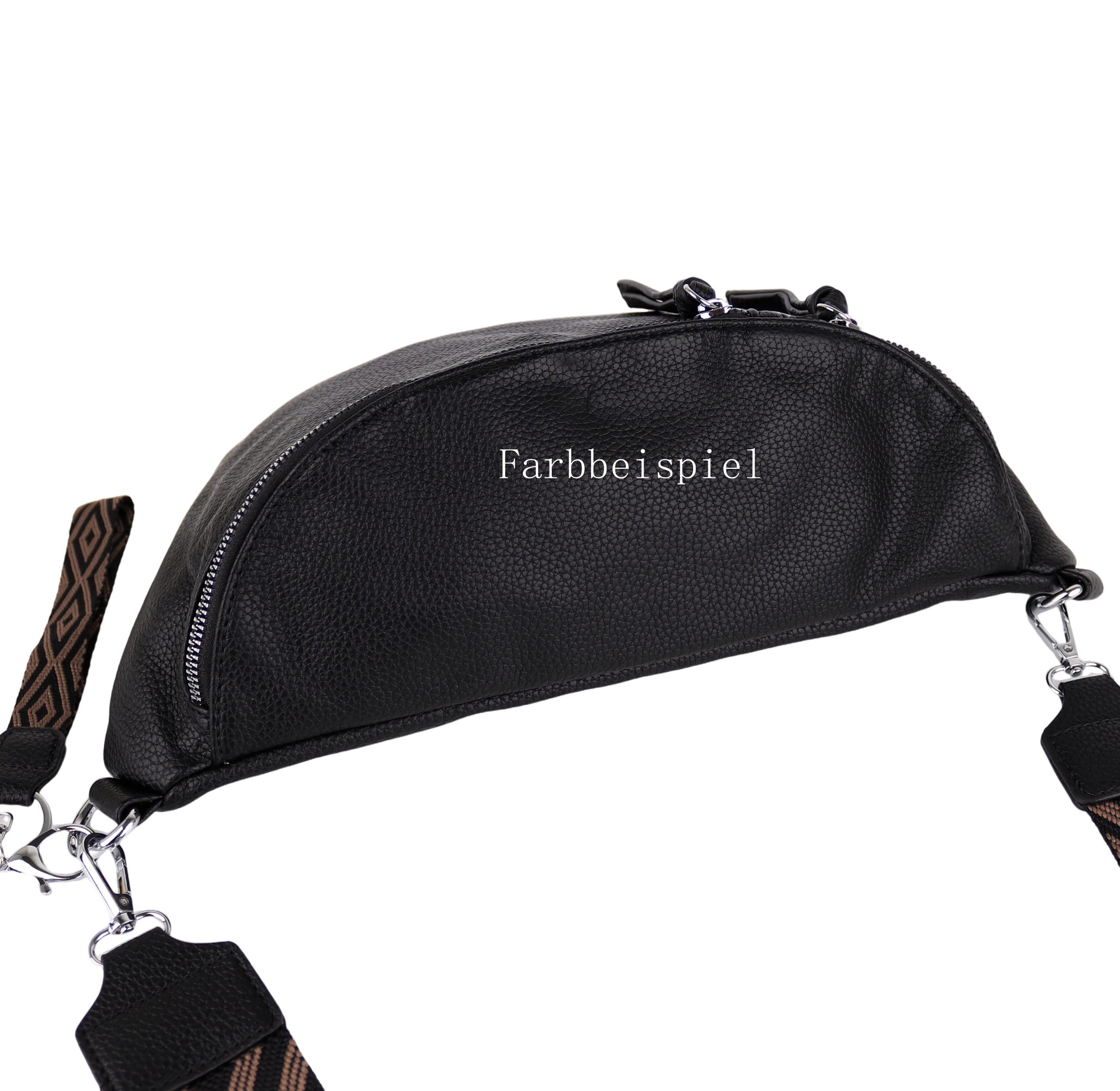 MIRROSI Bauchtasche Damen Taschen, Umhängetasche, Brusttasche, 35x19x11cm XL Veganes Leder (Schultertasche für jeden Anlass, (dazu 1x Schlüsselband und 1x Münzenbeutel), Crossbody Bag, Bohemian gemusterten & verstellbaren Schulterriemen