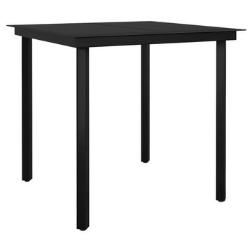 DOTMALL Garten-Essgruppe (5-tlg), Gartenset Sitzgruppe Tisch Stühle aus PVC-Rattan und Stahl