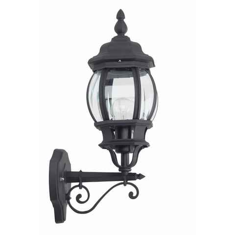 Brilliant LED Außen-Wandleuchte Istria, Lampe Istria Außenwandleuchte stehend schwarz 1x A60, E27, 60W, geei