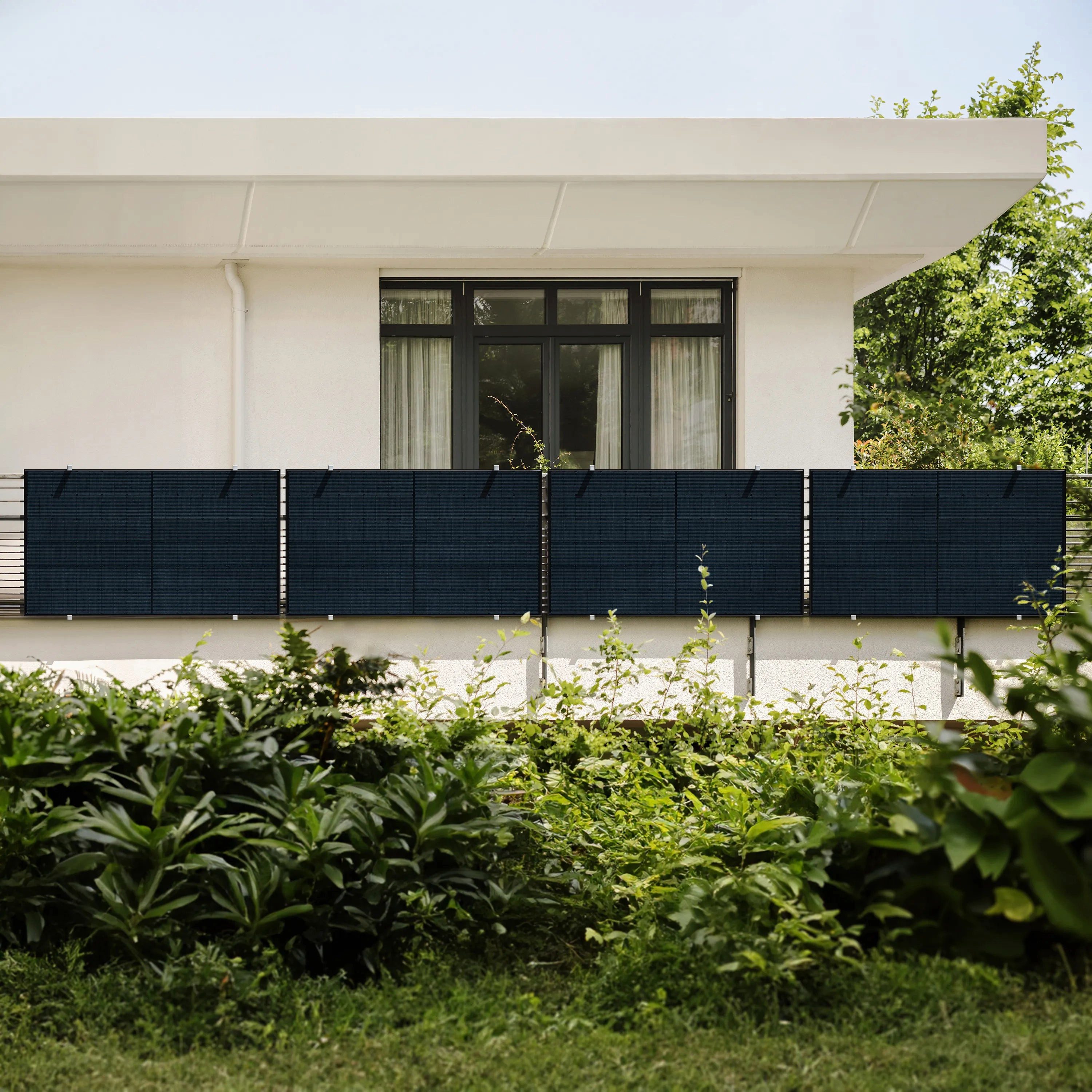 Balkonstrom Balkonkraftwerk 1800 Watt, Balkon, Komplettset Bifazial, Premium, Monokristallin, Made in Germany Kabel