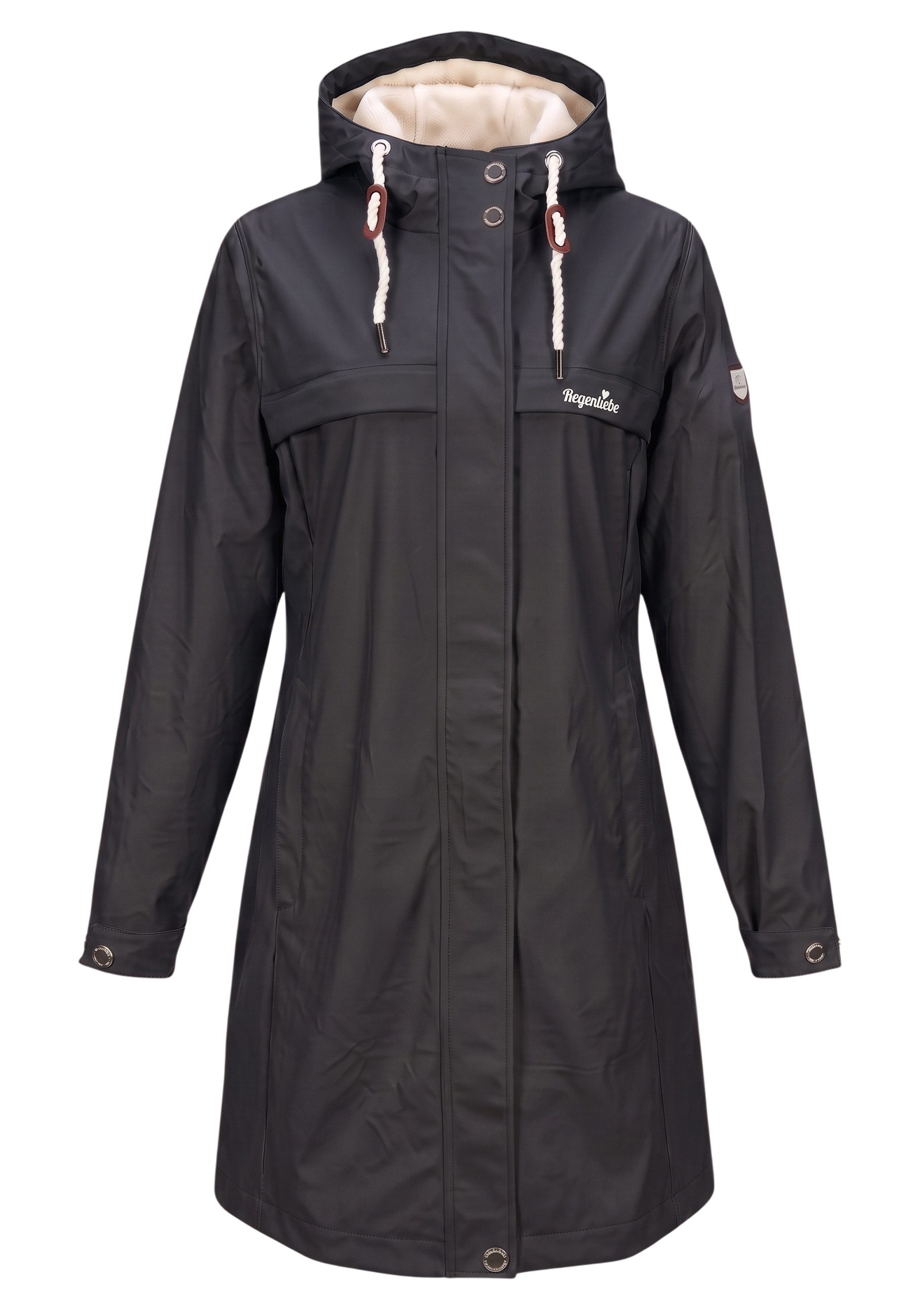 Regenliebe Winterjacke Long Story Warmer und langer Friesennerz wasserdicht mit Teddyfleece gefüttert