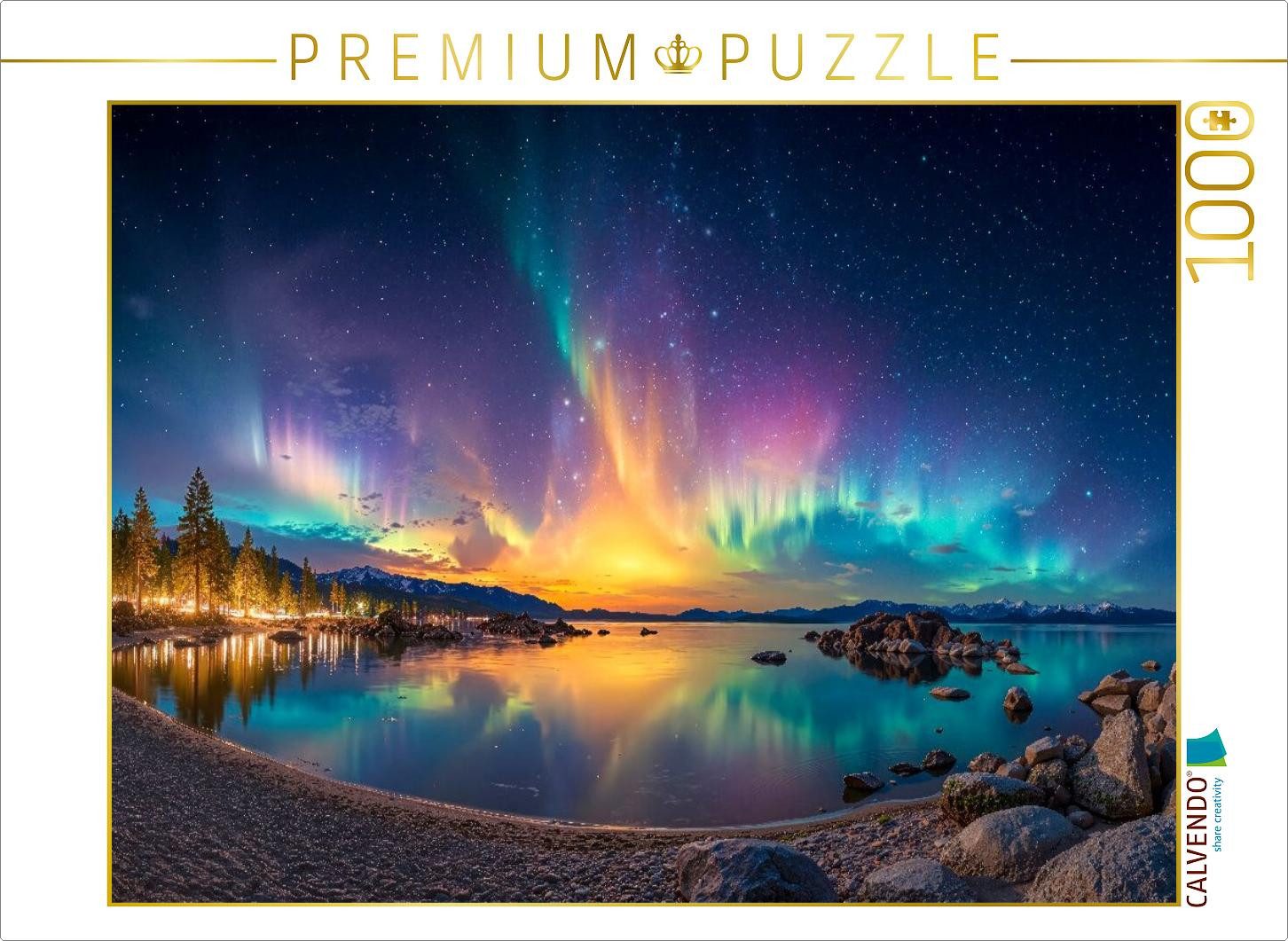 CALVENDO Puzzle CALVENDO Puzzle Northern lights on the horizon, 1000 pieces, finished, 1000 Puzzleteile