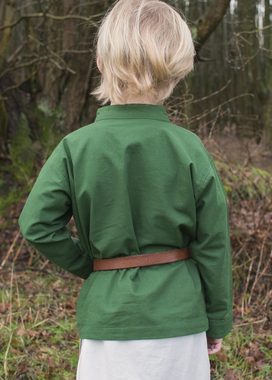 Battle Merchant Ritter-Kostüm Kinder Mittelalter-Hemd Colin, mit Schnürung, grün, Gr. 110