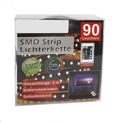 Spetebo LED Stripe SMD Strip Lichterkette selbstklebend - 90 LED, 90-flammig, Farbwechsel Modus