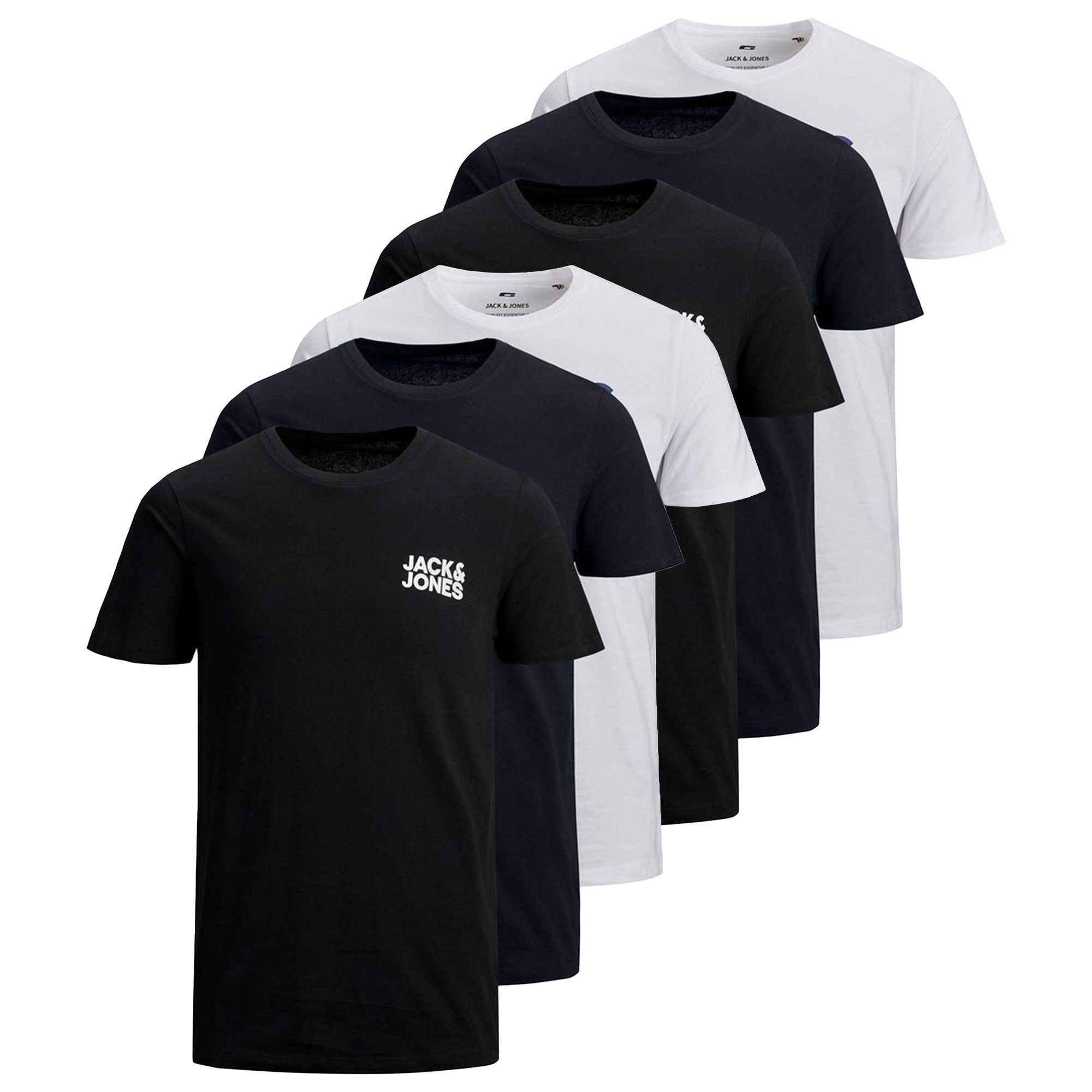 T-Shirt Herren T-Shirt 6er Pack Baumwolle