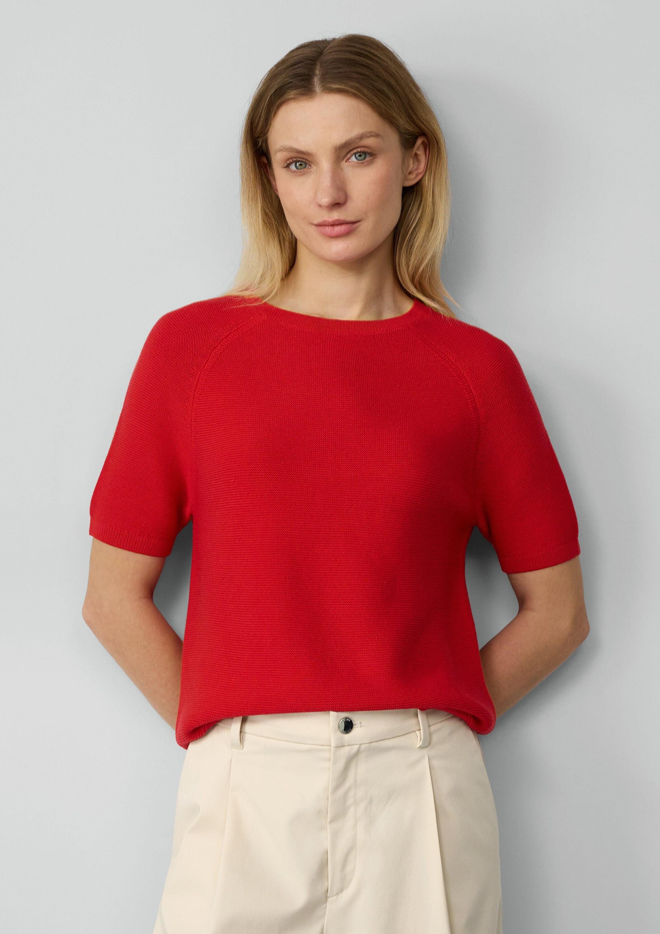 s.Oliver Kurzarmpullover Strickpullover (1-tlg) günstig online kaufen