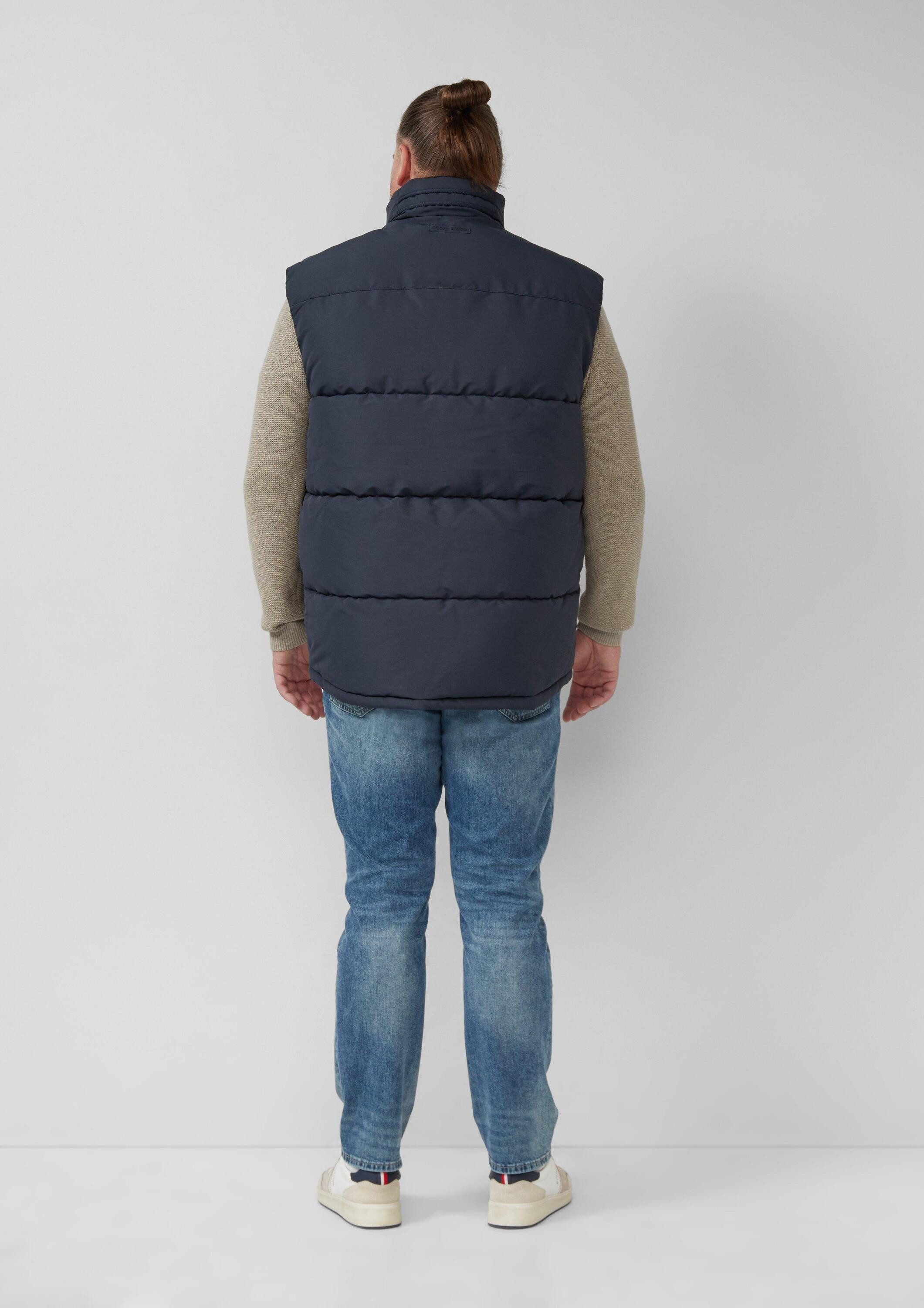 s.Oliver Outdoorjacke Outdoor-Weste Sportive Steppweste mit Logo-Details