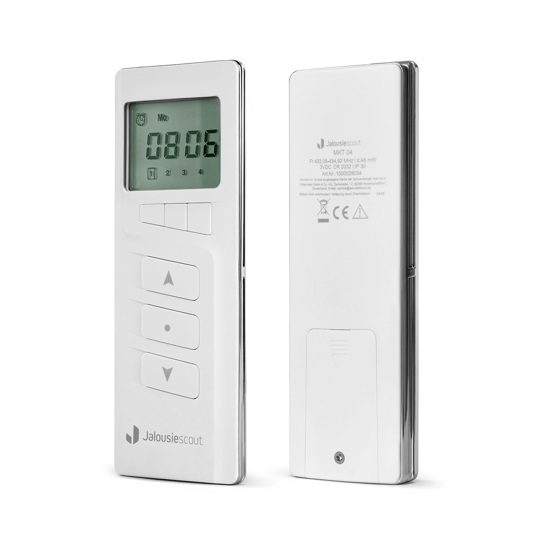 jalousiescout Rollladen-Funksteuerung Funk-Handsender MK 4-Kanal Timer MKT 04, für Rollläden & MarkisenRollläden & Markisen, 1-tlg., 1 Stück, batteriebetrieben