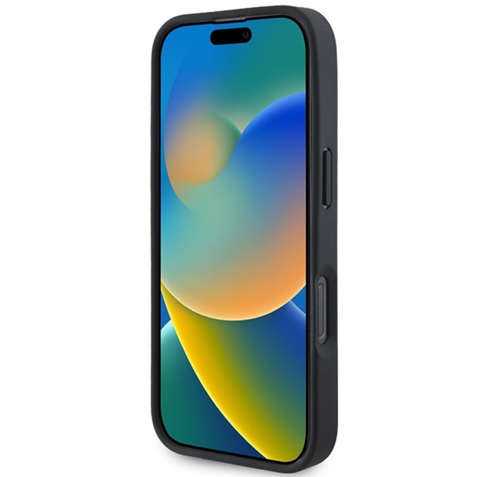 Mercedes Benz AMG Handyhülle iPhone 16 Pro Max AMG Echtleder gelocht schwarz Logo 6,9 Zoll, Kantenschutz – Bild 5 von 5