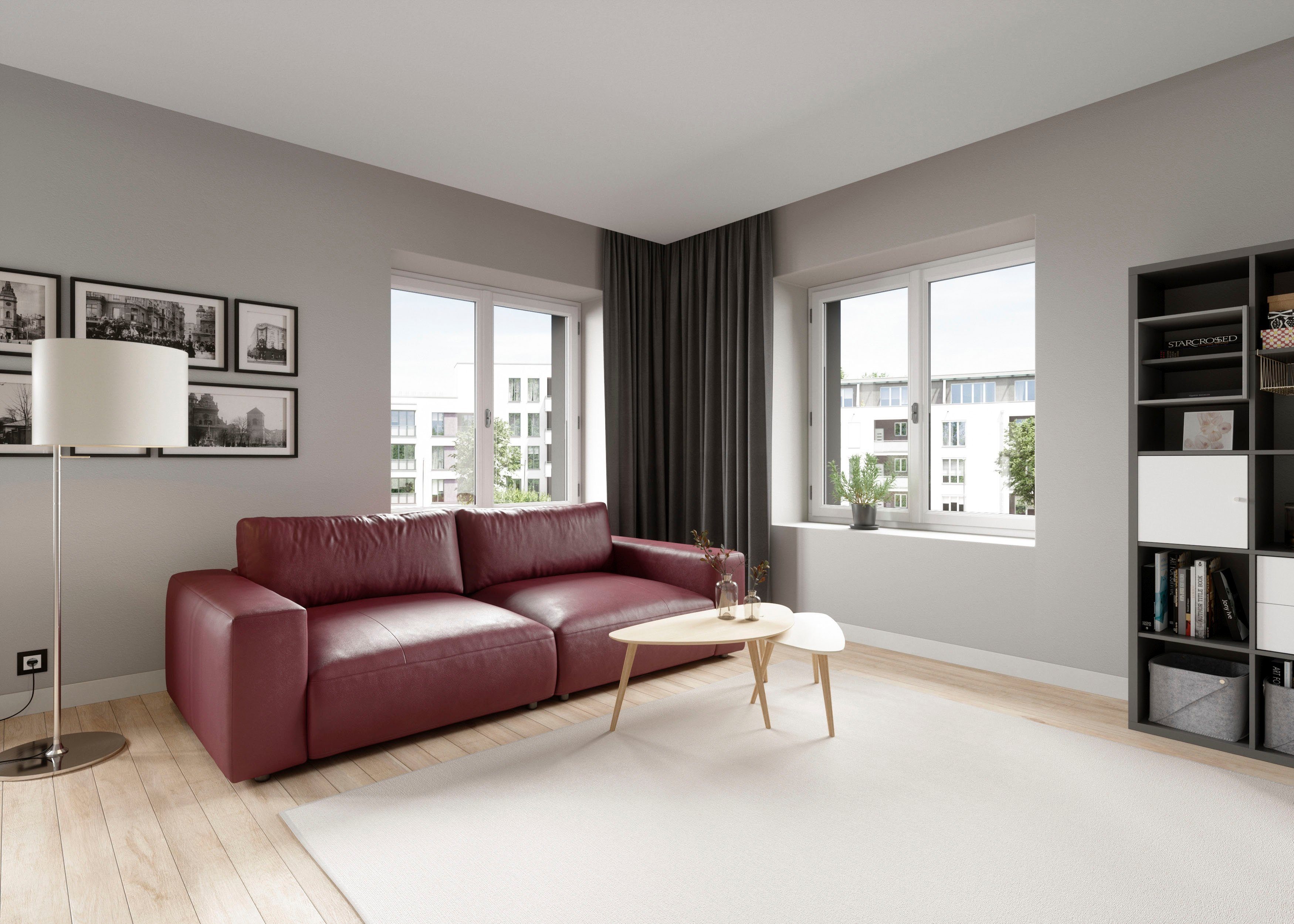 Musterring Big-Sofa LUCIA Mega Sofa, hoher Sitzkomfort, Breite 252cm, Kontrastnaht, in vielen Qualitäten und 4 unterschiedlichen Nähten, 2,5-Sitzer