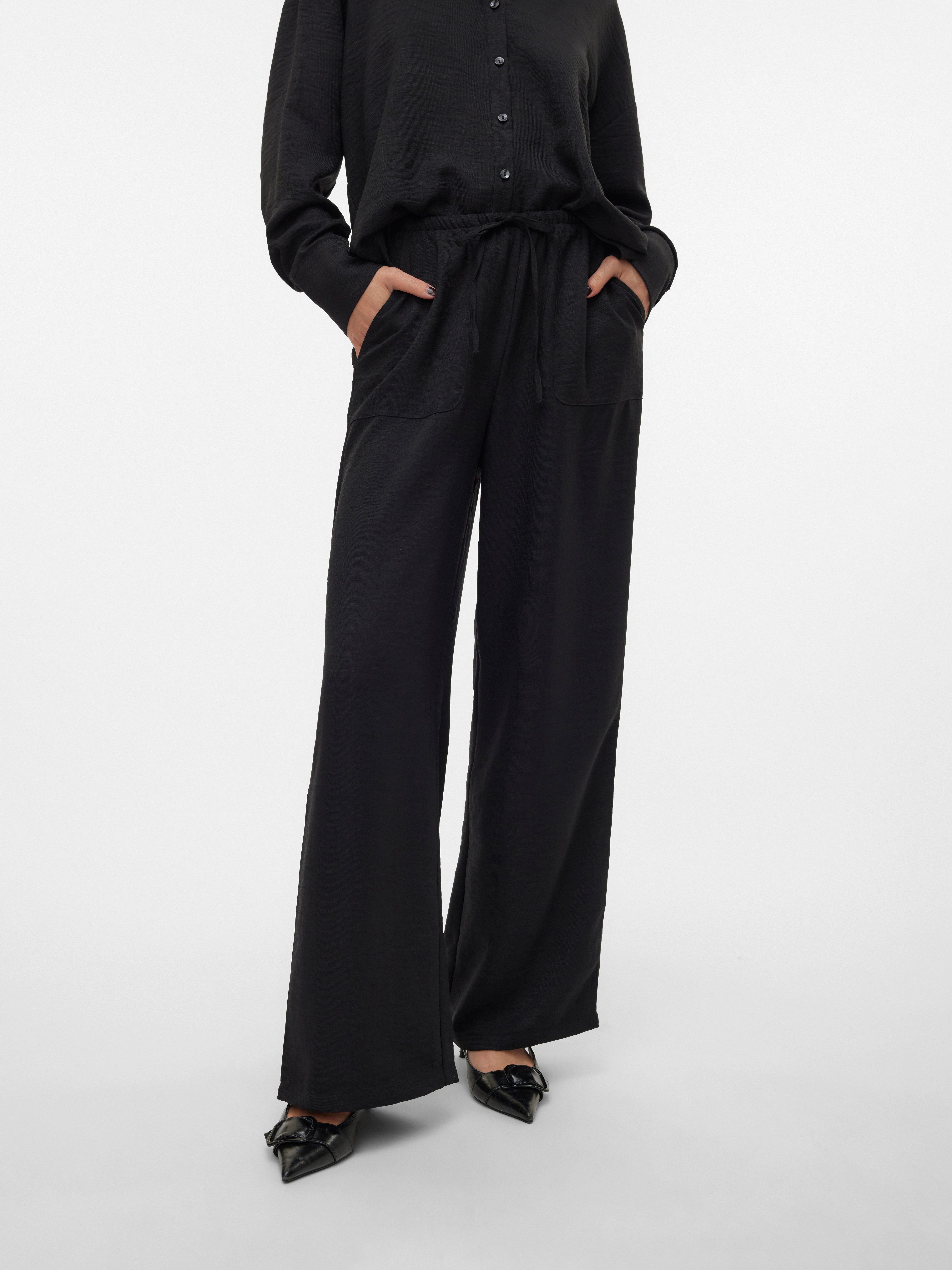 Vero Moda Schlupfhose VMMELANEY HW LOOSE PANT WVN GA NOOS Kunstfaser, loose günstig online kaufen