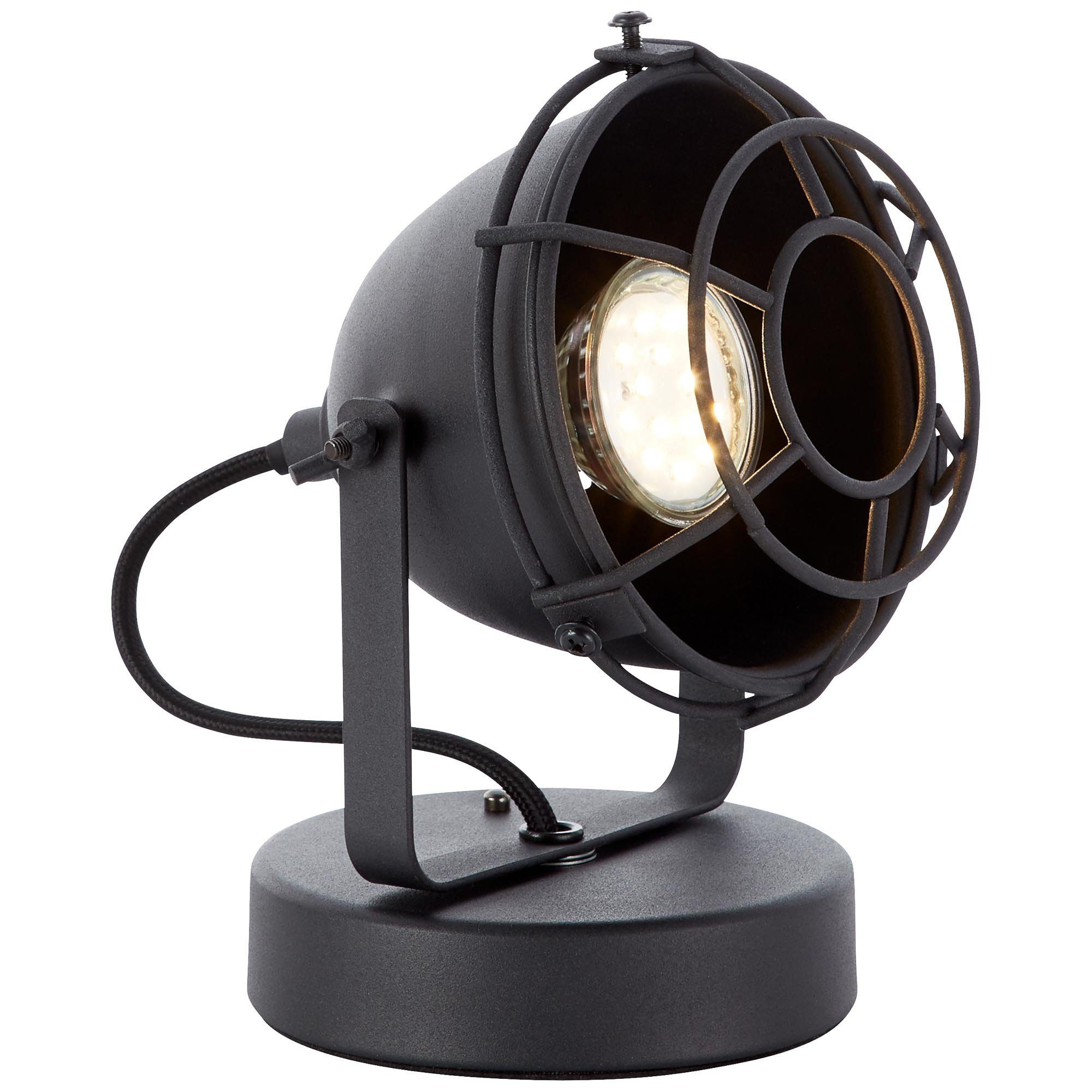 Brilliant Tischleuchte Carmen, Lampe Carmen Tischleuchte schwarz korund 1x  PAR51, GU10, 28W, geeign