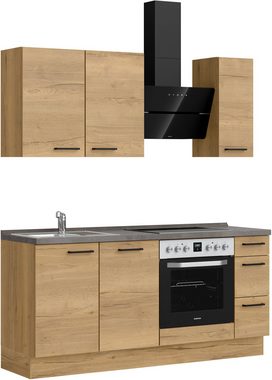 nobilia® Küchenzeile "Structura premium", vormontiert, Ausrichtung wählbar, Breite 180 cm, ohne E-Geräte