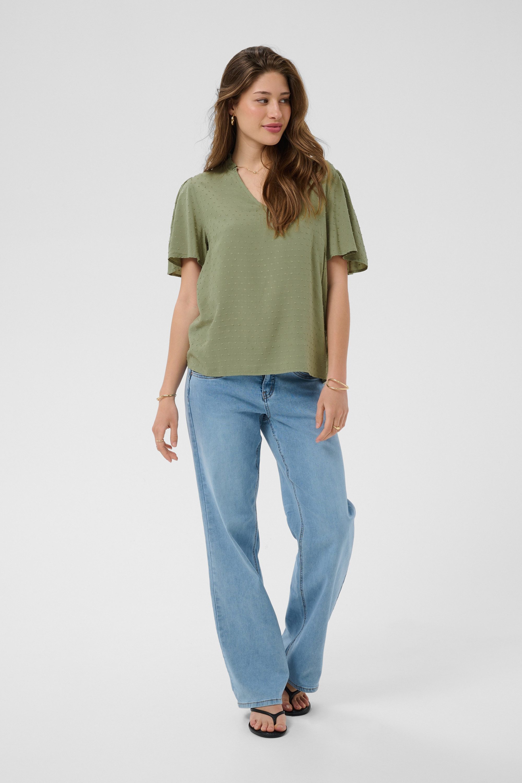 Cream Kurzarmbluse Kurzarm-Bluse CRLoma