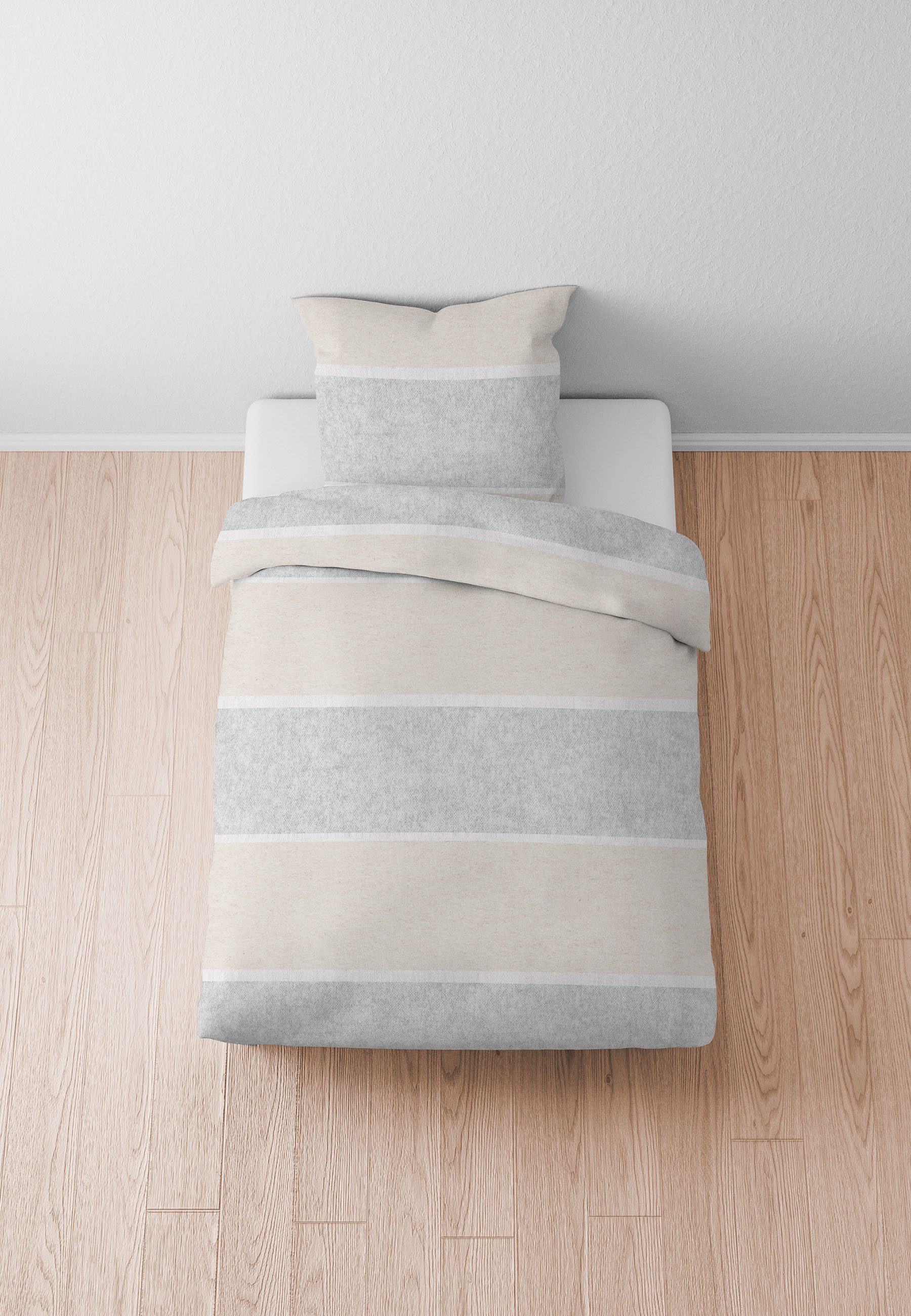 Biberna Bettwäsche Jonas, Flanell, 2 teilig, günstig online kaufen