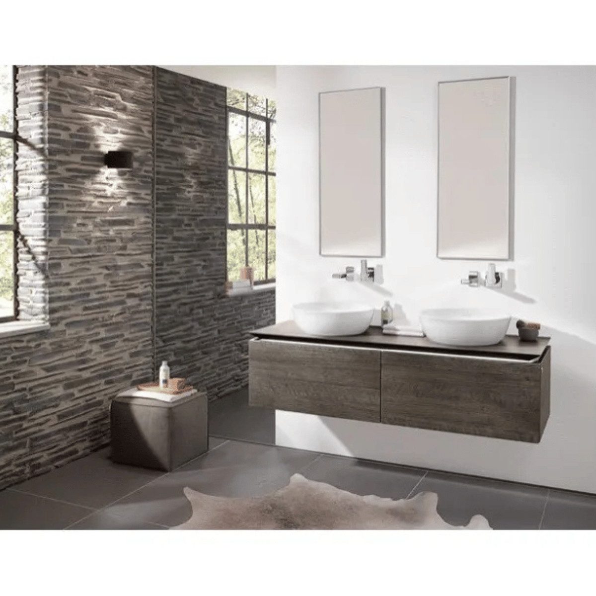 Villeroy & Boch Waschbecken Artis 430 x 430mm Rund ohne Überlauf (1-St), aus hochwertigem TitanCeram