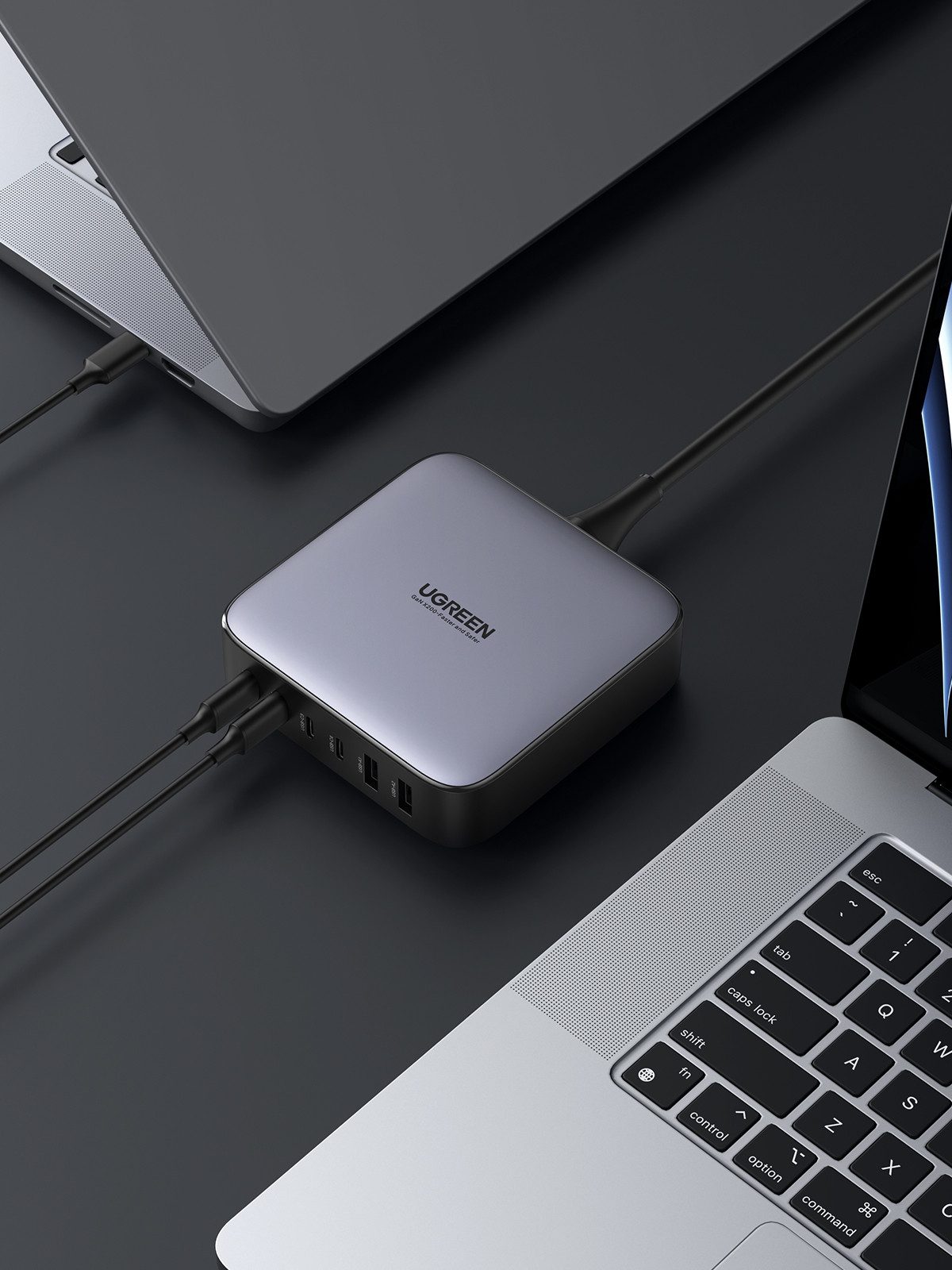 UGREEN Nexode - Netzteil - 200 Watt - 6 Ausgabeanschlussstellen (2 x USB, 4 x Smartphone-Ladegerät