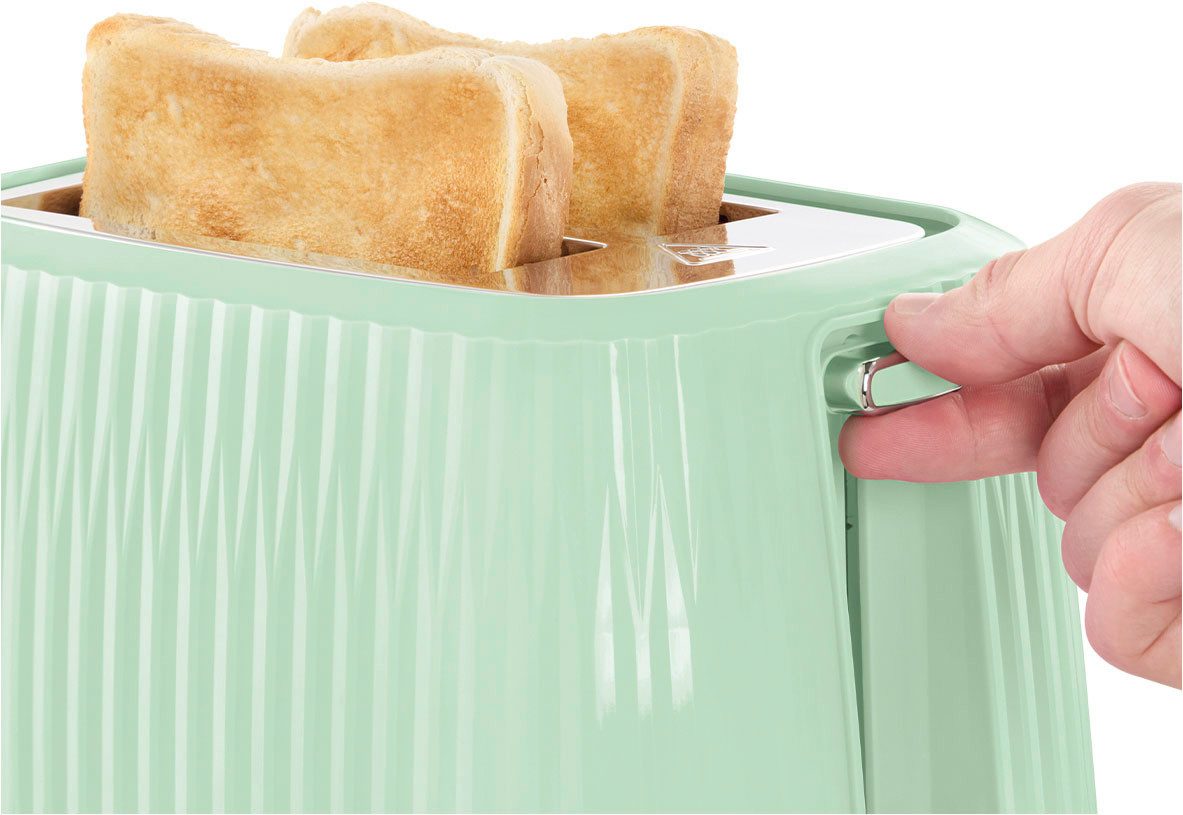 RUSSELL HOBBS Toaster Eden 27374-56 Pistazie, 2 Schlitze, 800 W, 6 Bräunungsstufen, Hebefunktion, Auftau-, Aufwärm- & Stoppfunktion