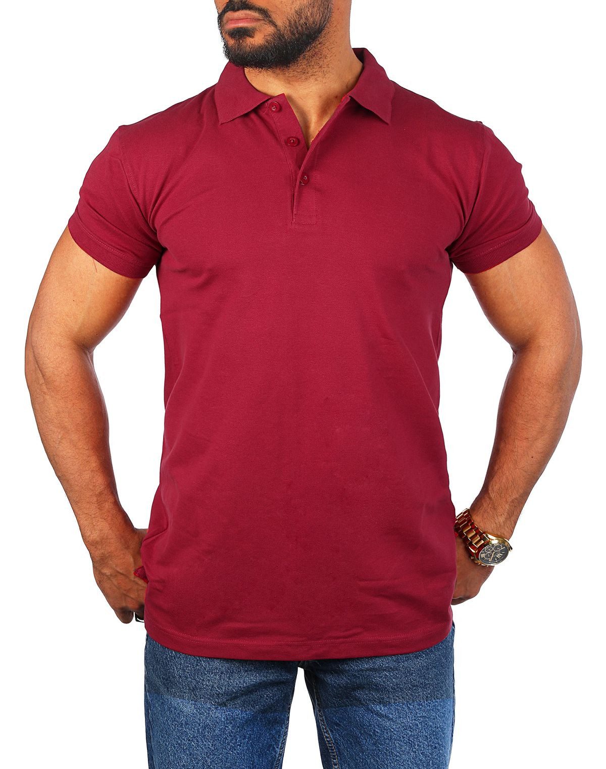 Young & Rich Poloshirt Herren Uni 1002 Größe S bis 9XL! unifarben regular fit