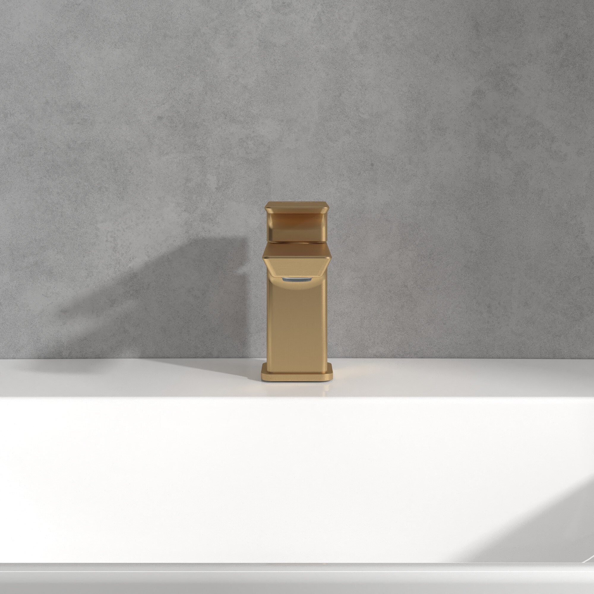 Ablaufgarnitur, Brushed Einhebel Gold ohne 80, Standmontage & Villeroy Boch Subway Waschtischarmatur - 3.0